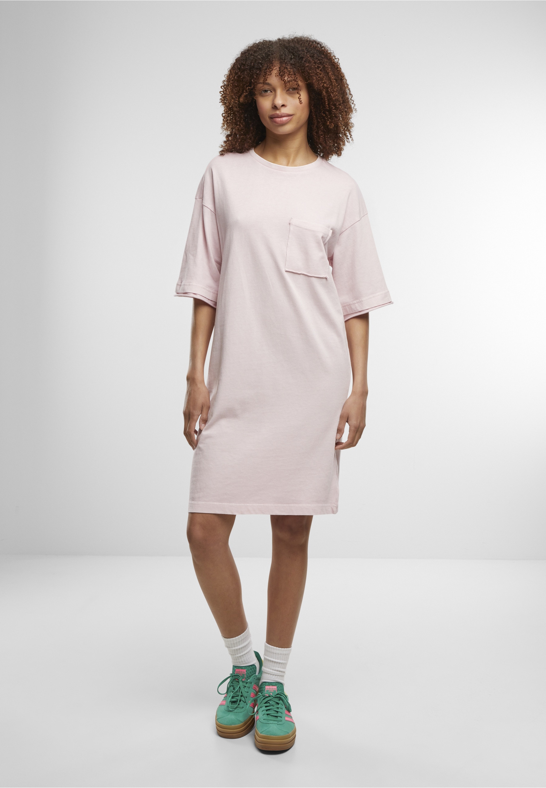 URBAN CLASSICS Shirtkleid »Urban Classics Ladies Washed Jersey T-Shirt Dress« 1 Stk. tlg.