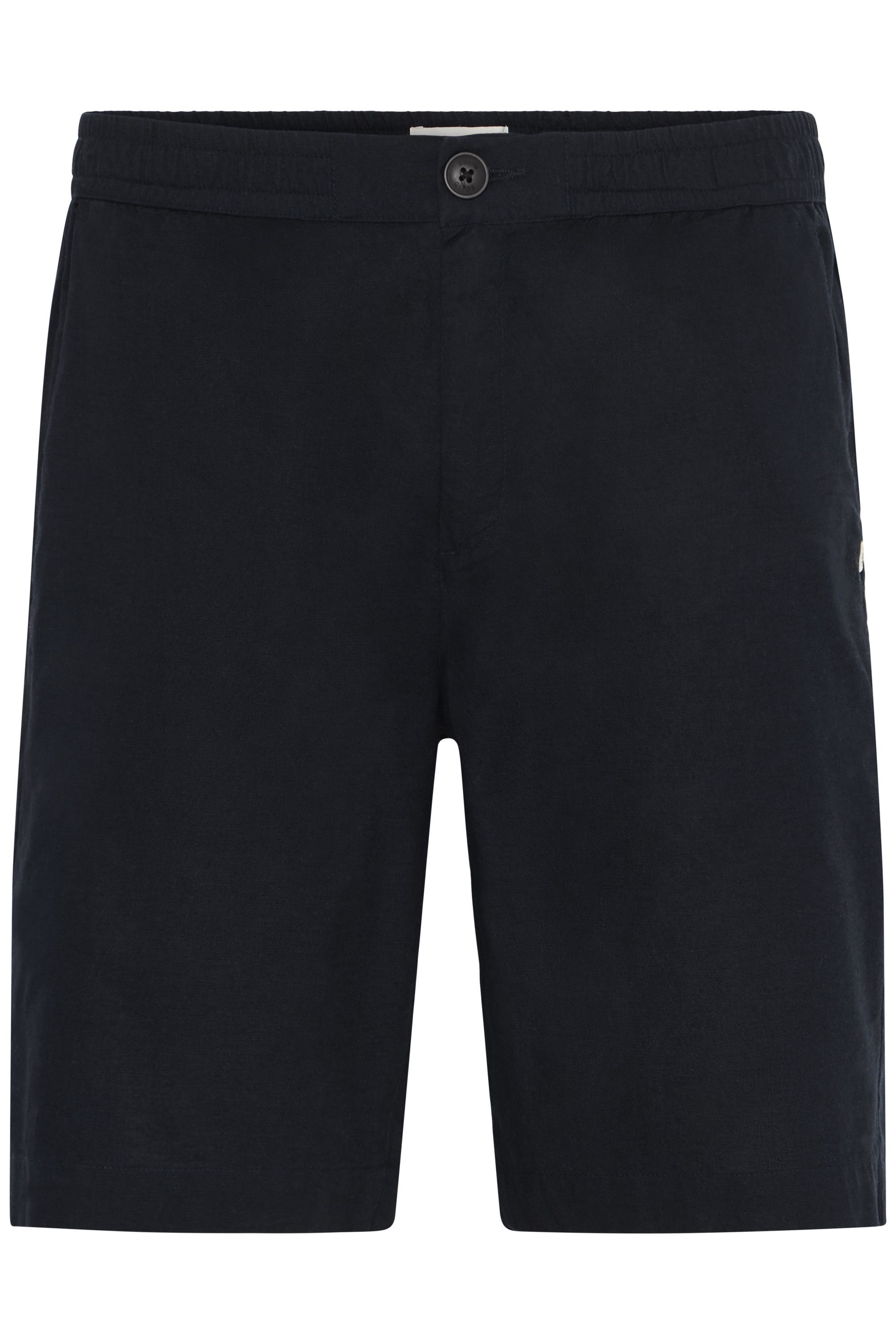 !solid SDLINUS Men's Linen Trousers Black Size L