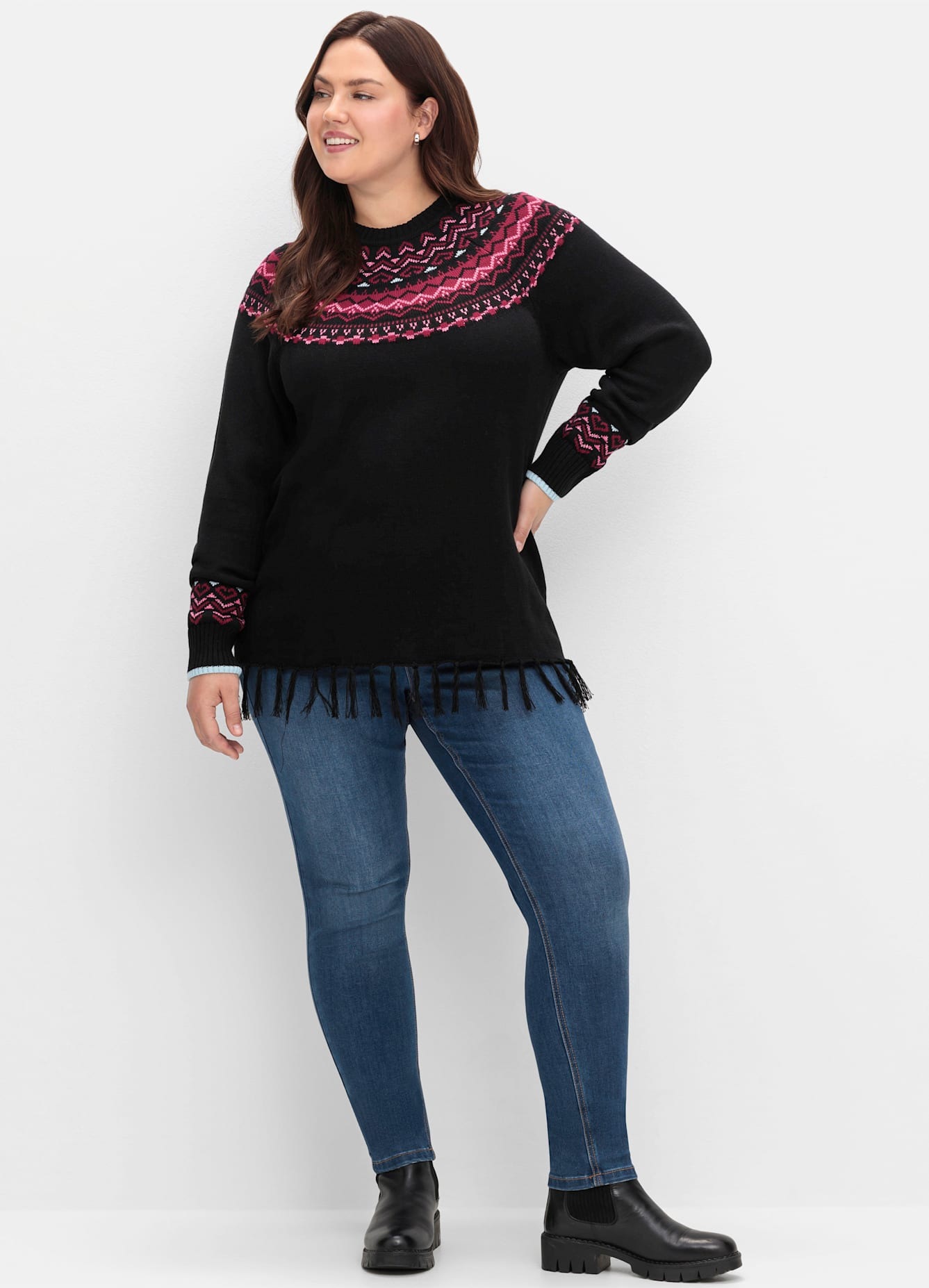 Sheego Rundhalspullover "Rundhalspullover" günstig online kaufen