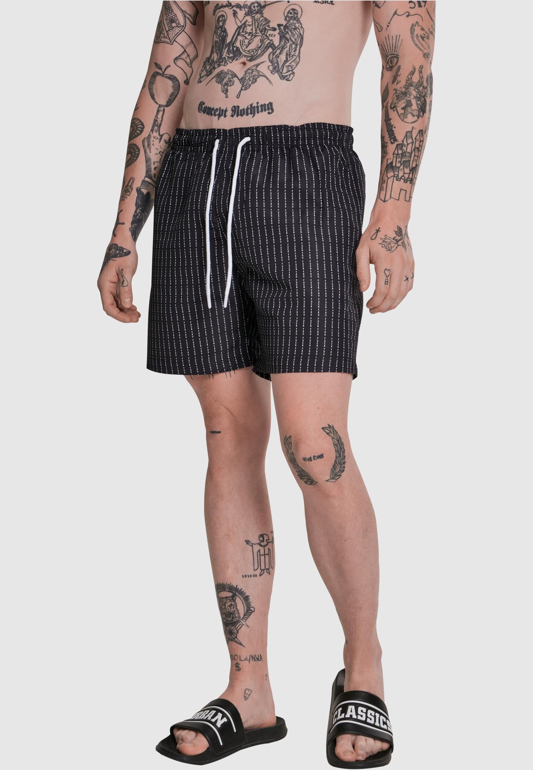 MisterTee Badeshorts »MisterTee Herren FuckYou Swimshorts«