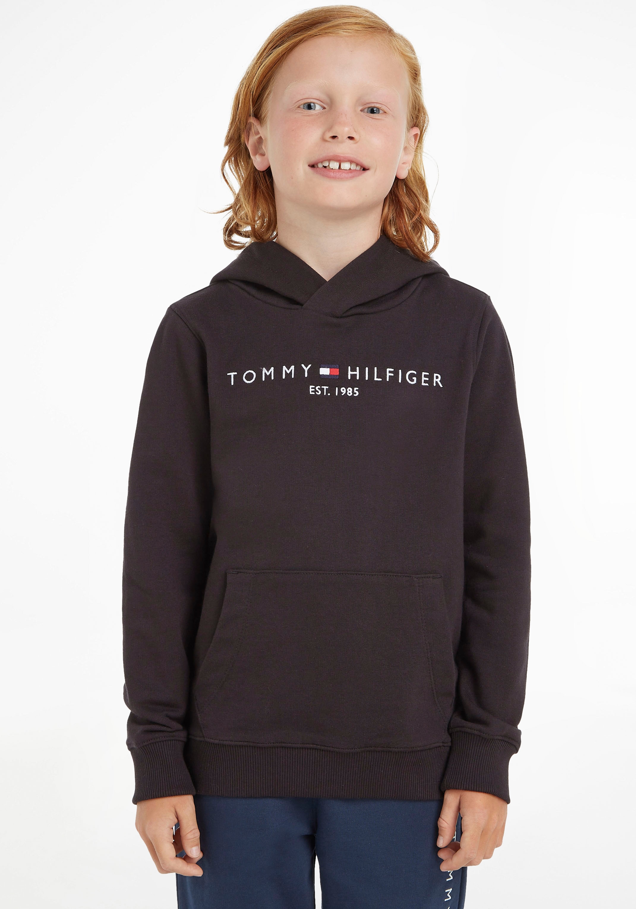 HOODIE«, Hilfiger und Mädchen BAUR | für Kapuzensweatshirt kaufen »ESSENTIAL Jungen online Tommy
