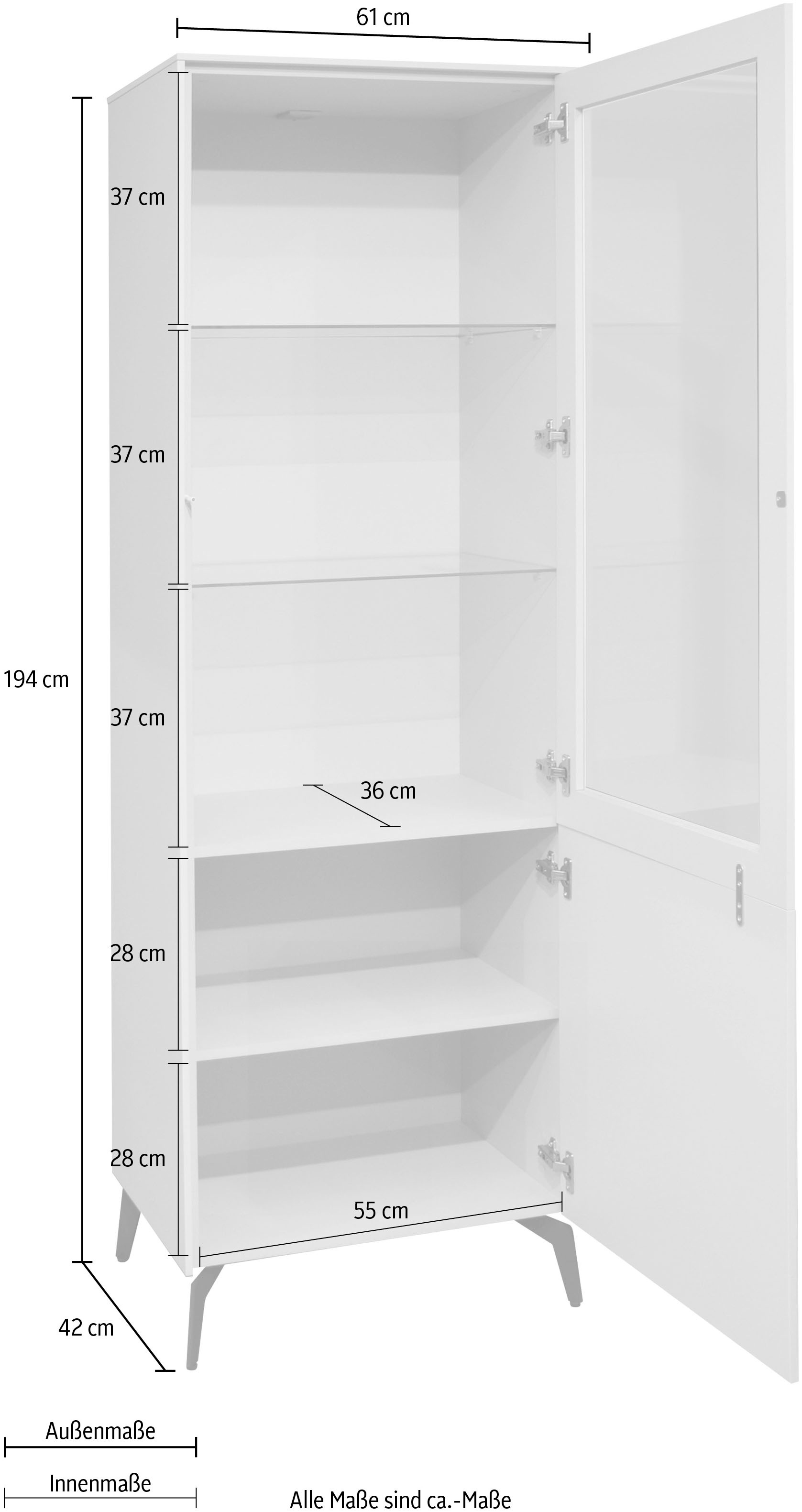 Mäusbacher Standvitrine »Imola TOPSELLER!«, (OTTOs Choice), Mäusbacher Vitrine mit Glas- und Holztür