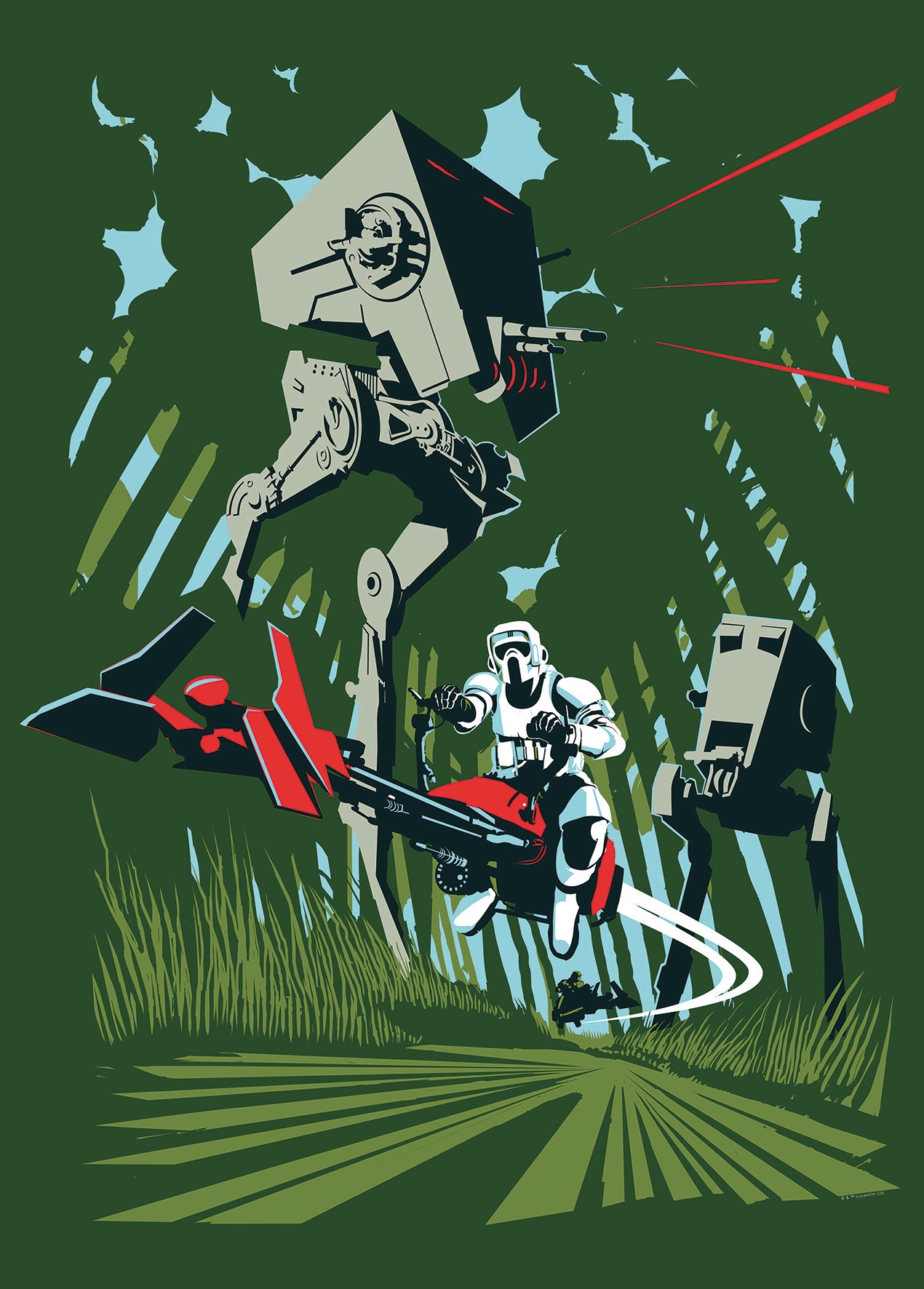 Komar Poster »Star Wars Classic Vector Endor...