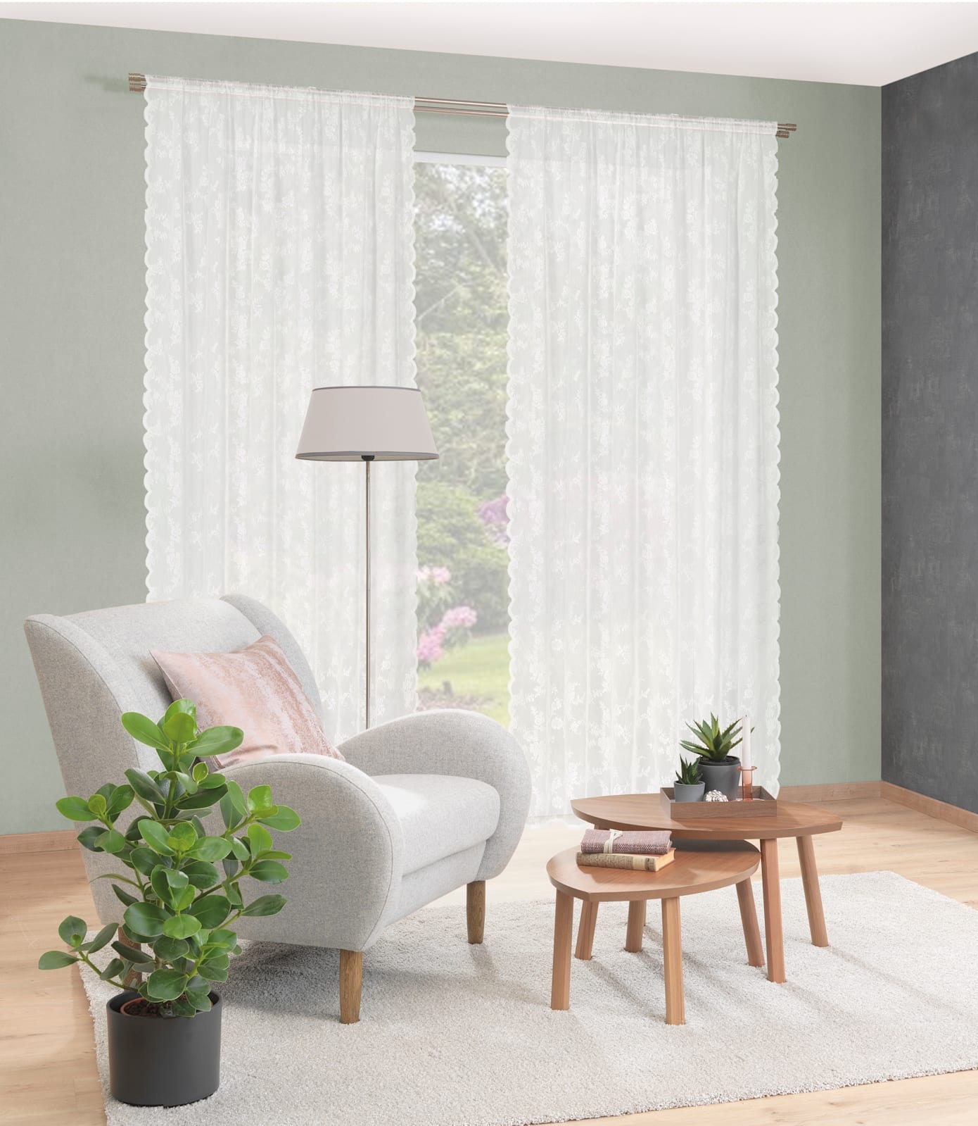 heine home Gardine Stangendurchzug 1 Stk. tlg. günstig online kaufen