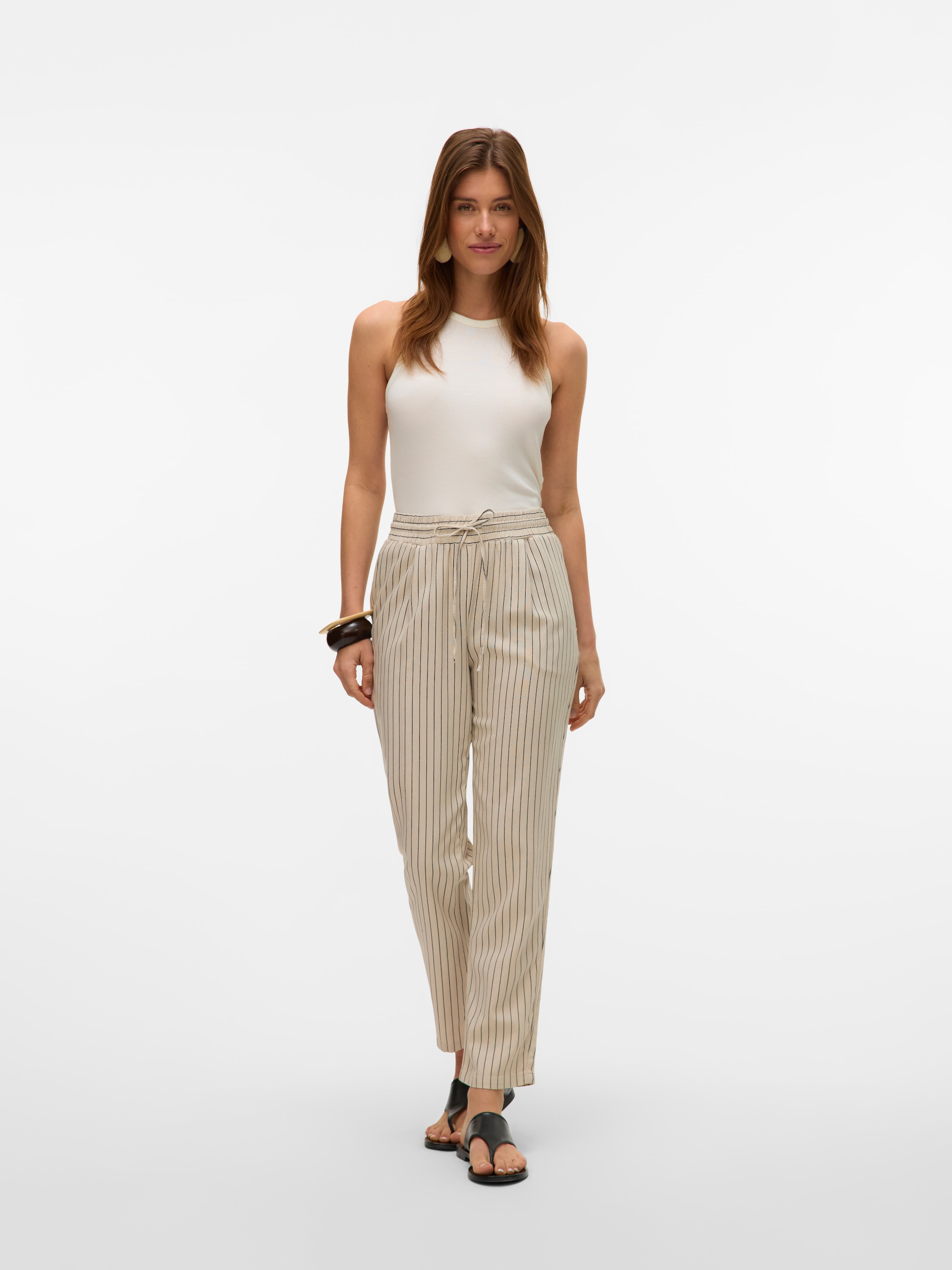 Vero Moda Schlupfhose »VMJESMILO ANKLE PANTS GA NOOS«, mit Leinen