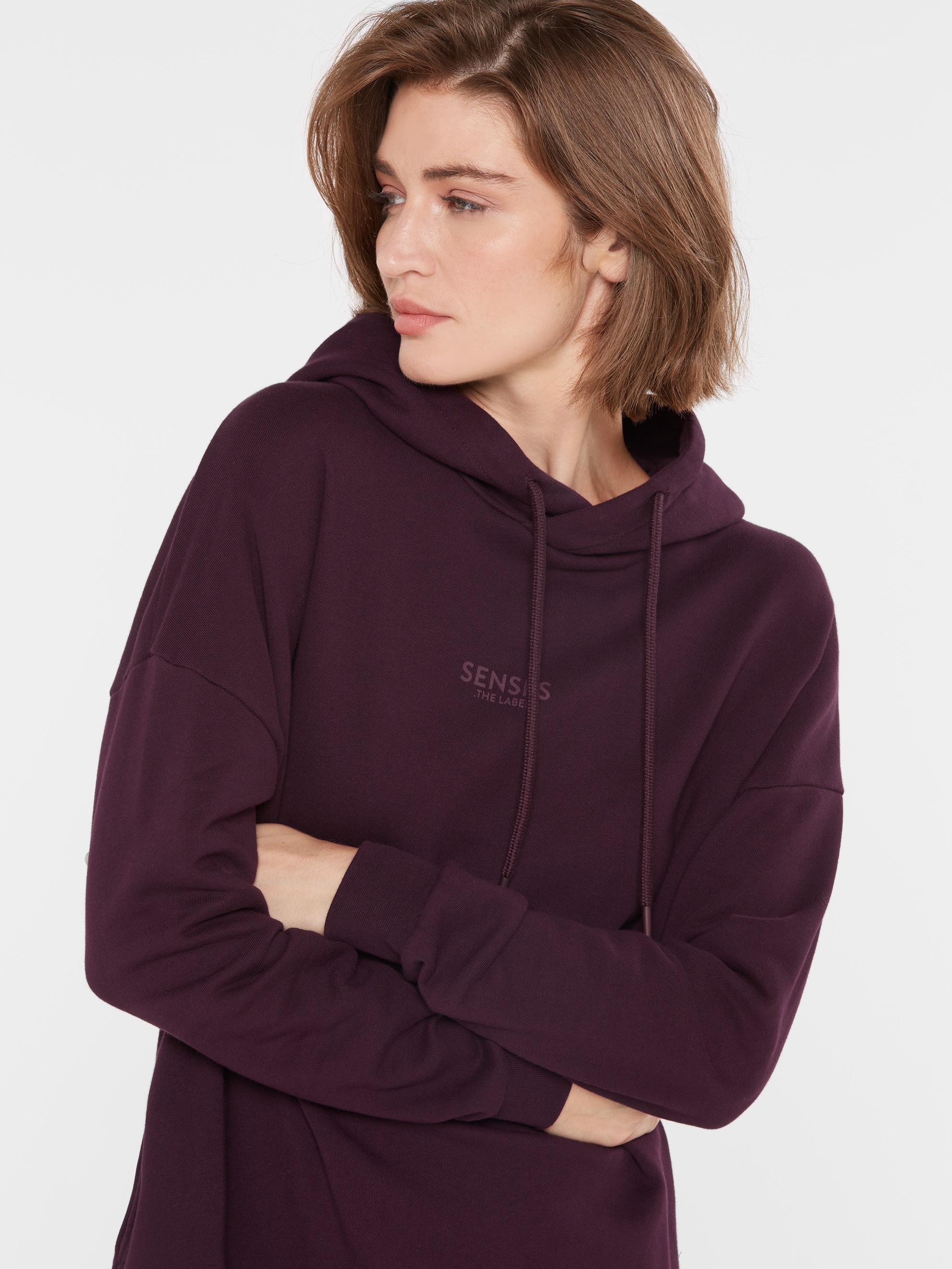 SENSES.THE LABEL Sweatkleid Ohne Taschen aus Baumwolle