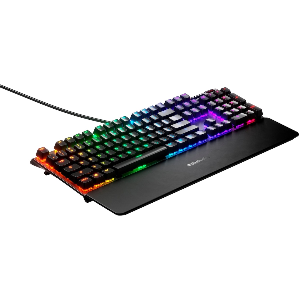 SteelSeries Gaming-Tastatur »Apex 7 Red Switch«, (Smart-Display-Handgelenkauflage-Profil-Speicher-Multimedia-Tasten-USB-Durchschleife)