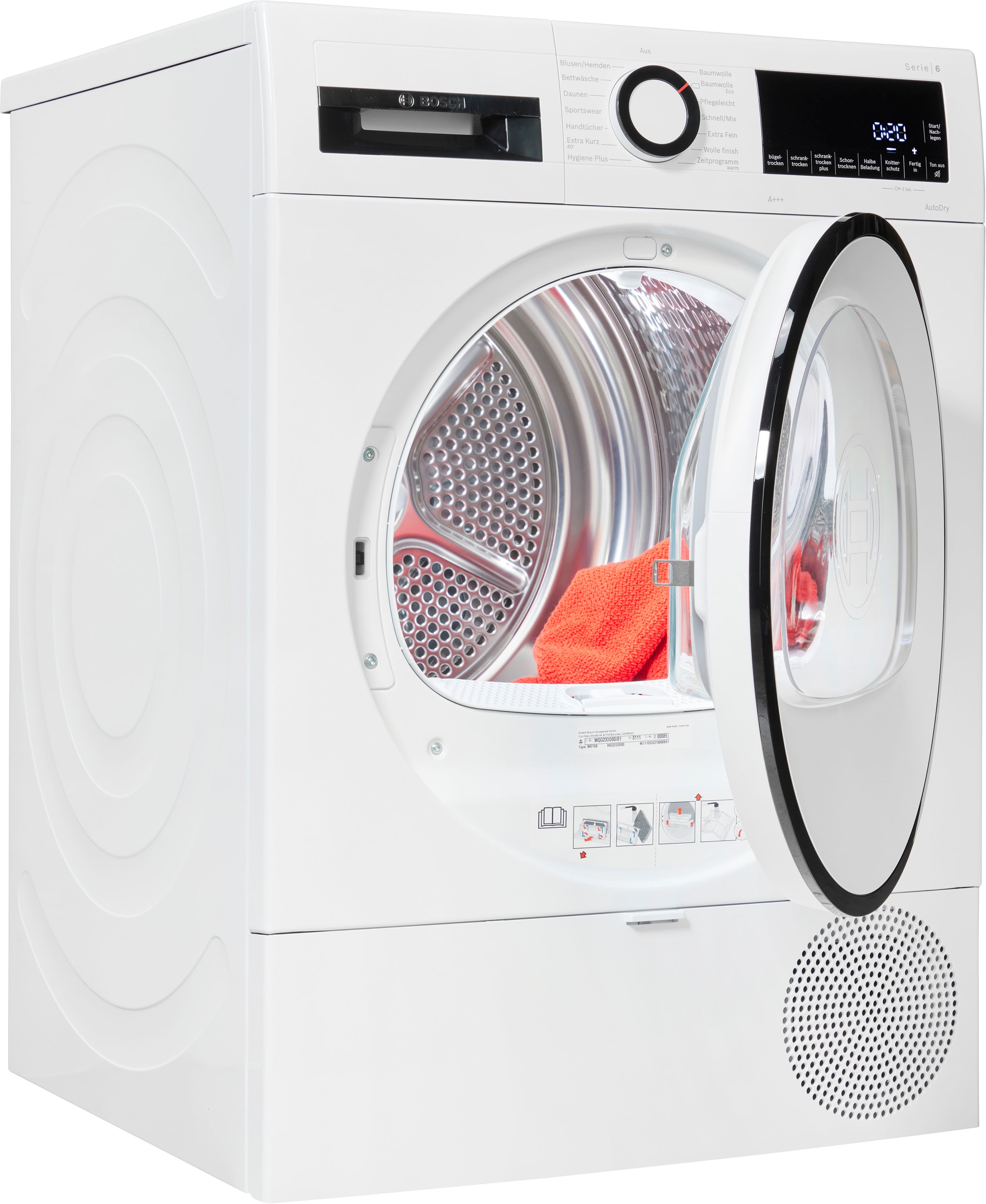 BOSCH Wärmepumpentrockner "WQG233D00" Serie 6 8 Easy Clean Filter, Auto Dry günstig online kaufen