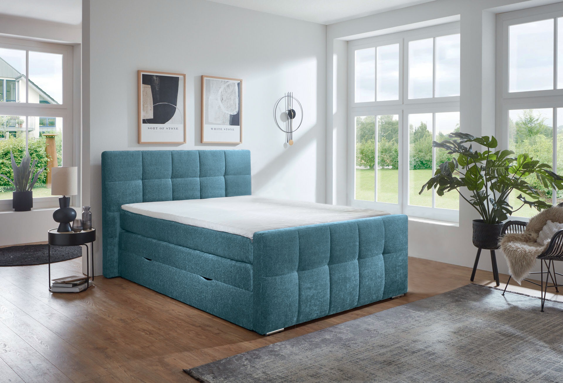 Places of Style Boxspringbett "Rosà", H3/H3, H3/H4, H4/H4 möglich günstig online kaufen