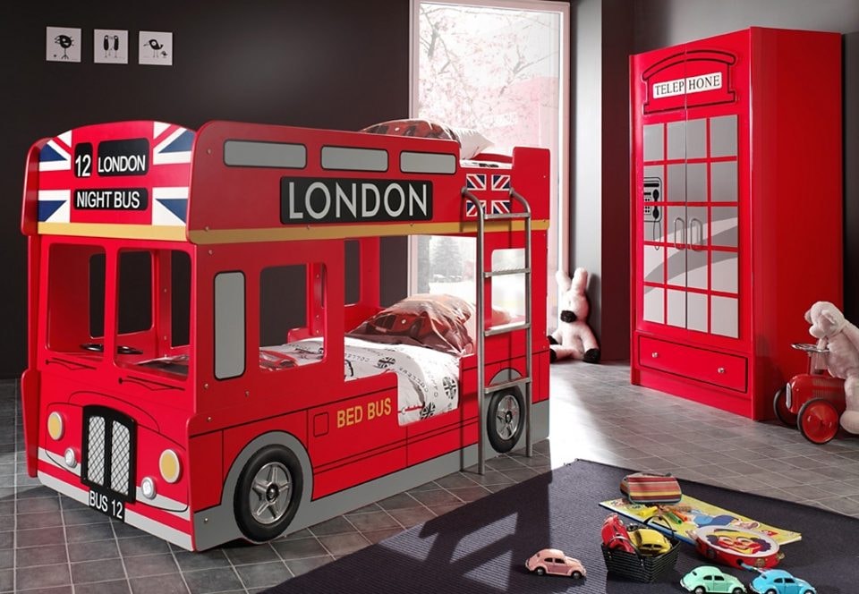 Vipack Kleiderschrank »London, Kinderkleiderschrank«, Schrank im Look einer Londoner Telefonzelle mit Schublade