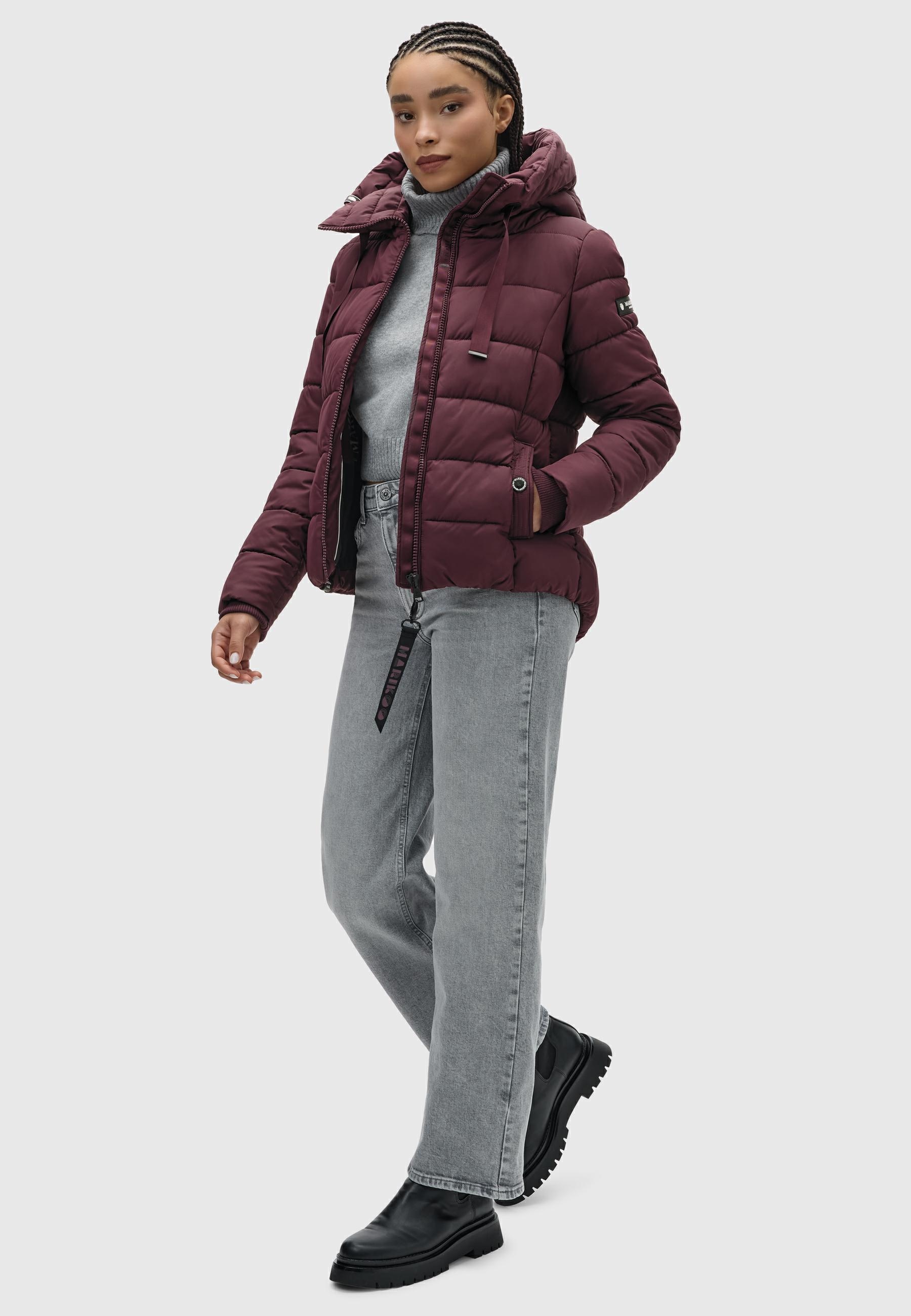 Marikoo Steppjacke »Amayaa-1« mit Kapuze Gesteppte Damen Jacke mit großer Kapuze