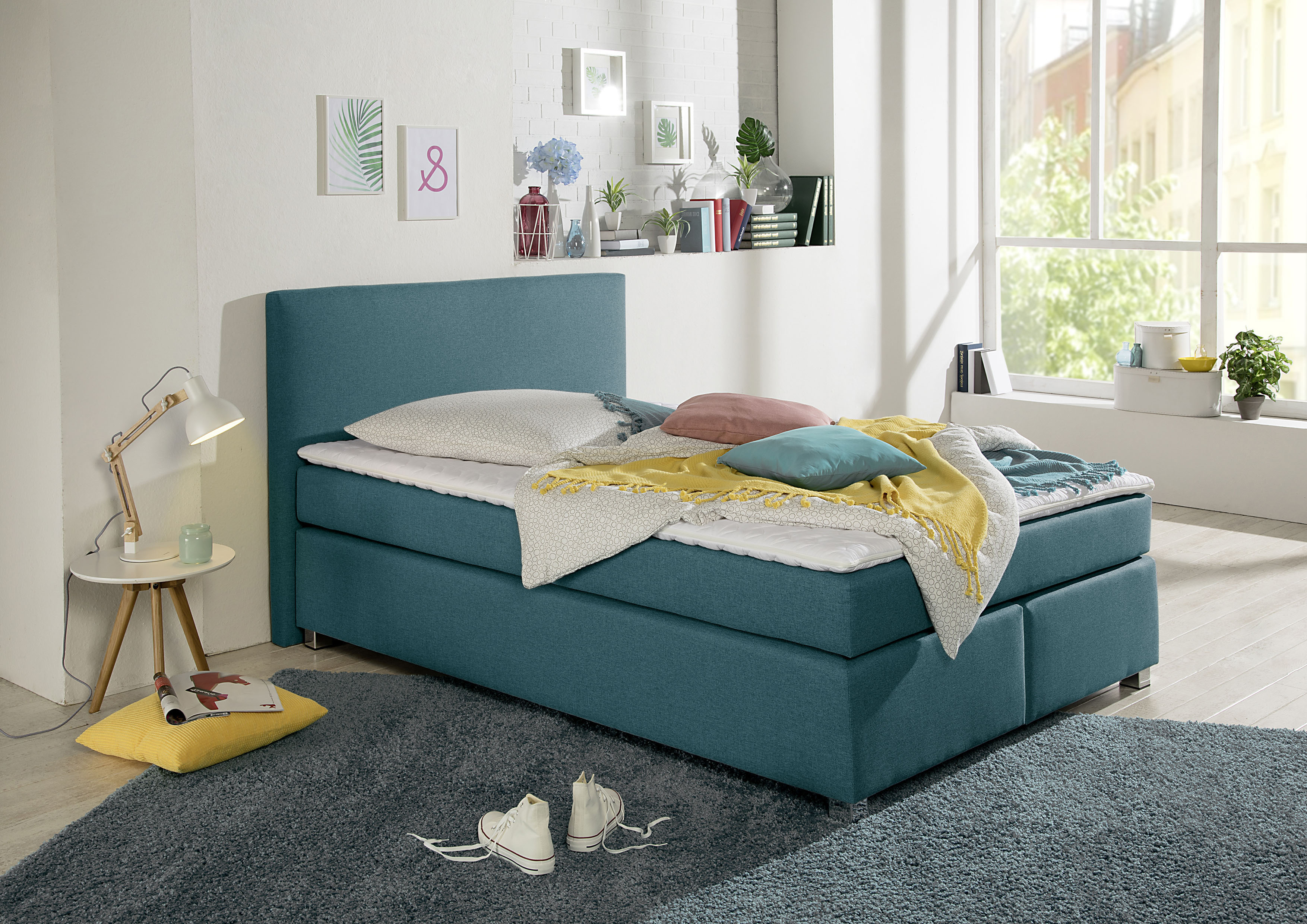 Home affaire Boxspringbett "Eliana" inkl. Topper, in 4 Breiten, 3 Matratzenarten und 2 Härtegraden