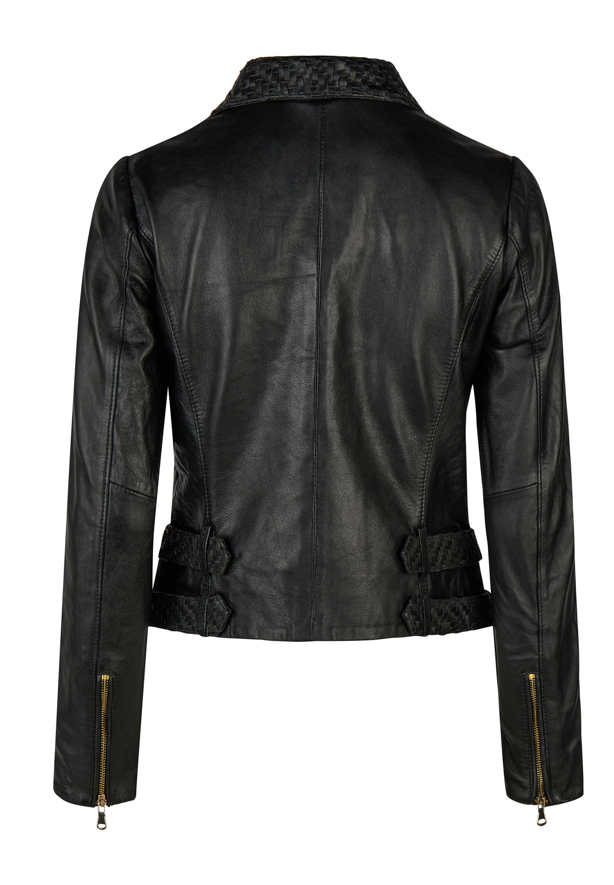 Apple of Eden Lederjacke »Apple of Eden Lederjacke« ohne Kapuze mit geflochtenem Reverskragen
