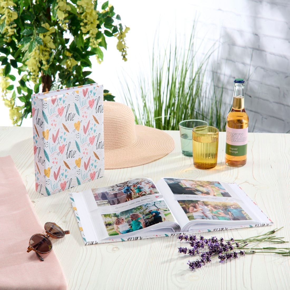 Hama Einsteck-Fotoalbum »Memo Fotoalbum 10x15 cm 200 Fotos Kunstdruck« CD Tasche, Beschriftungsstreifen