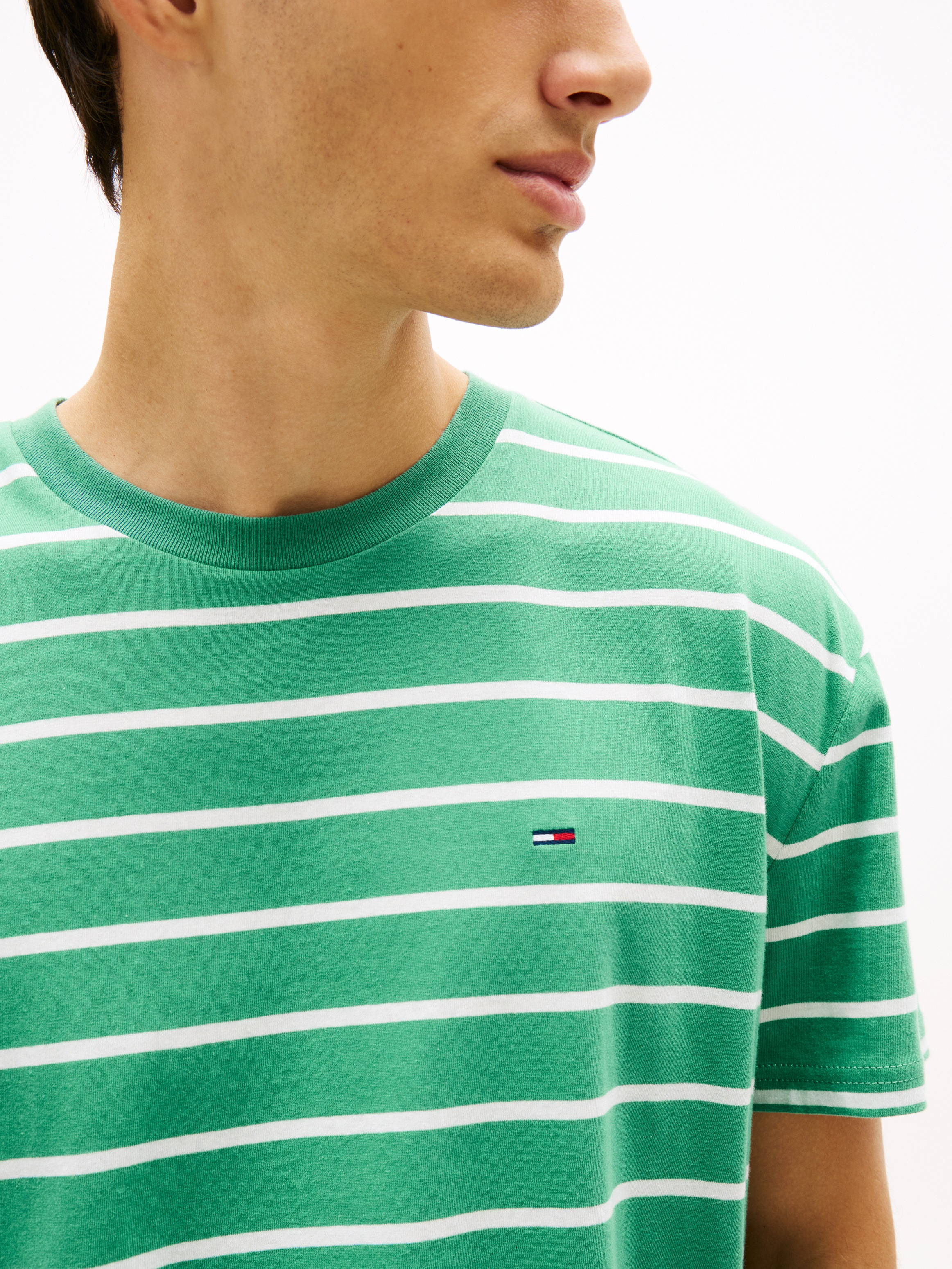 Tommy Jeans T-Shirt "TJM REGULAR STRIPE" Regular fit mit Rundhalsausschnitt günstig online kaufen