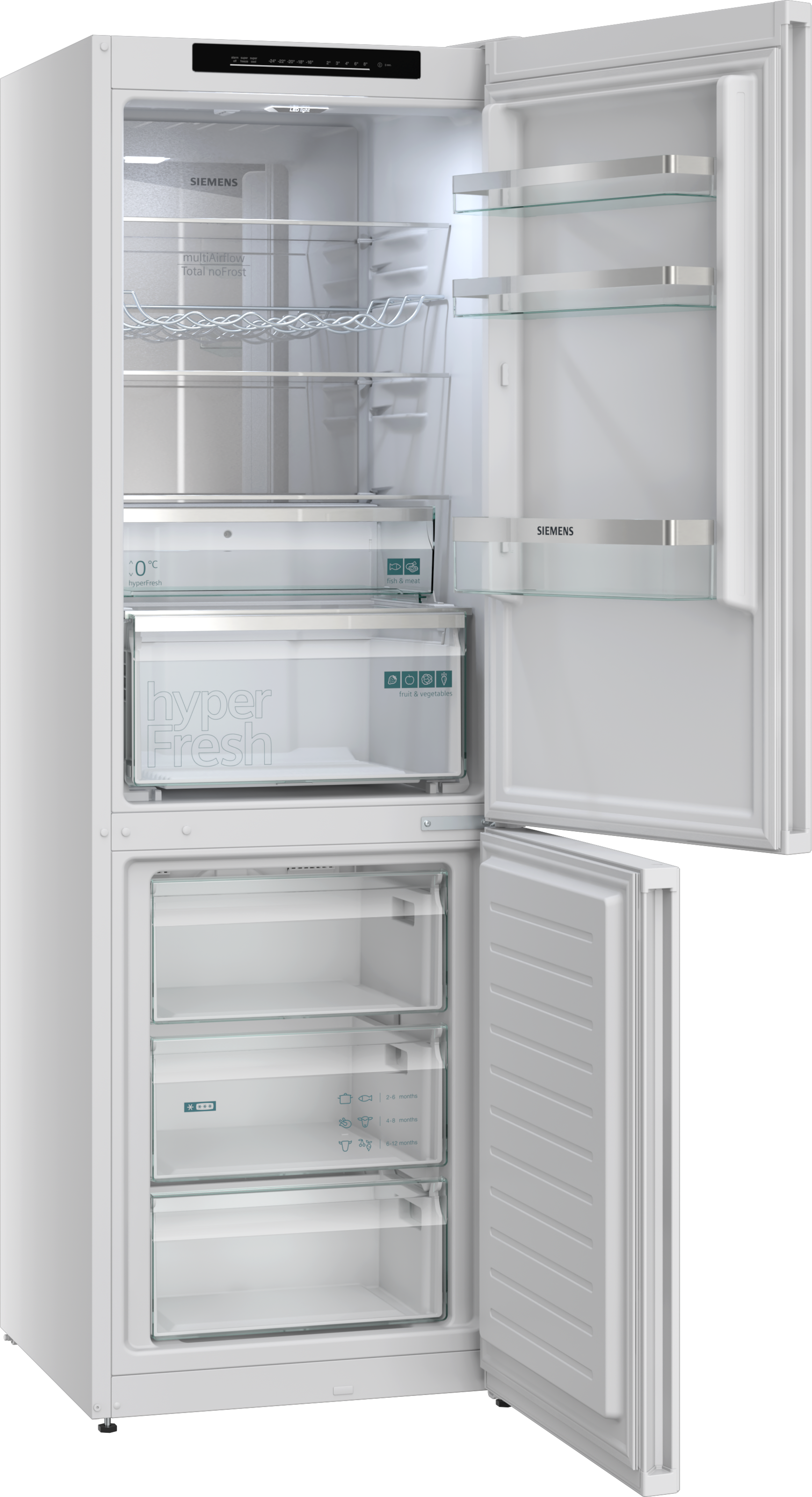 SIEMENS Kühl-/Gefrierkombination iQ300 »KG36NVWCG« 186 cm hoch 60 cm breit hyperFresh System für frisches Obst und Gemüse sowie Total noFrost