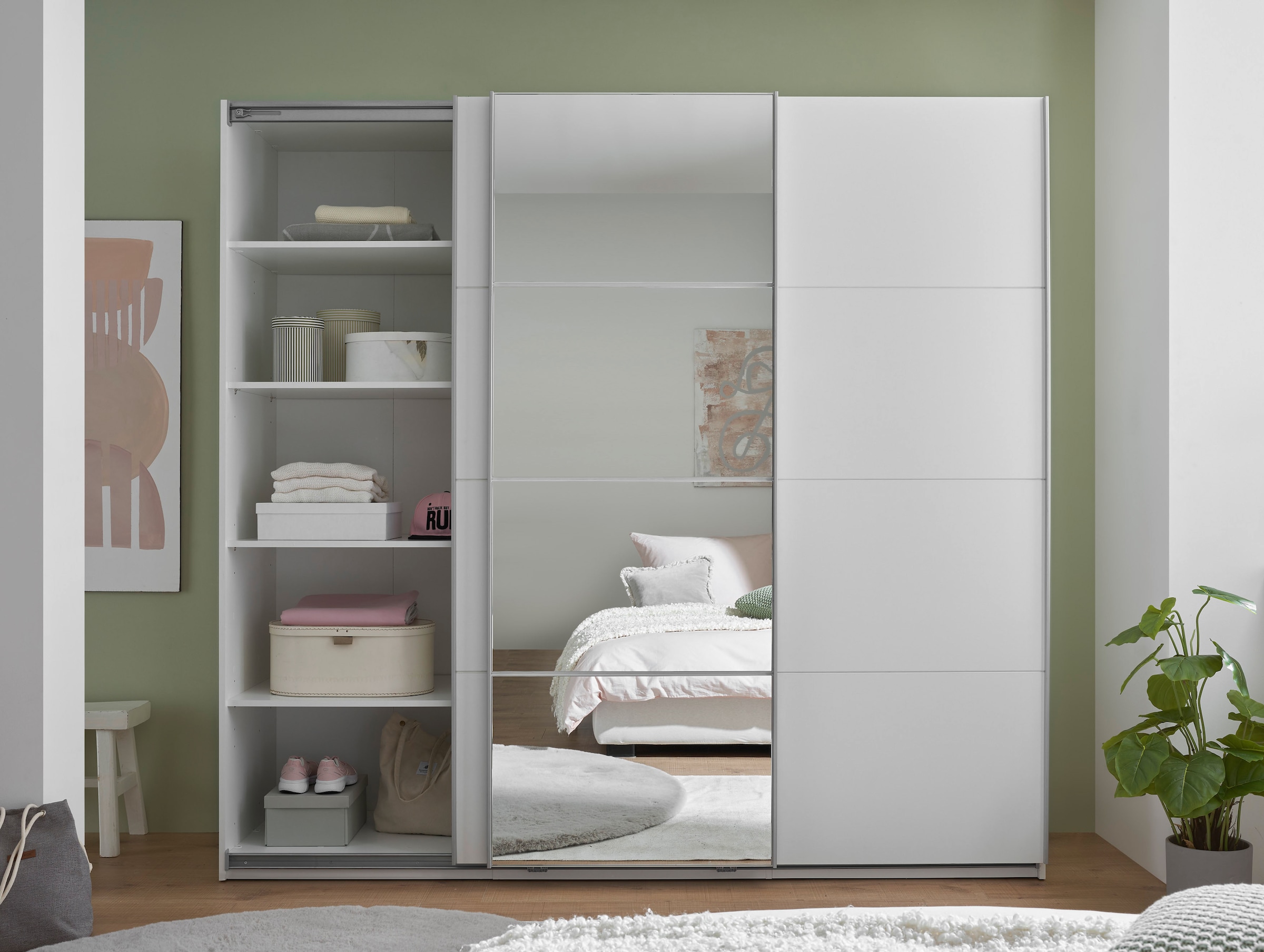 Schlafkontor Schwebetürenschrank »Carano Kleiderschrank, Schiebetürenschrank mit Spiegeltür«