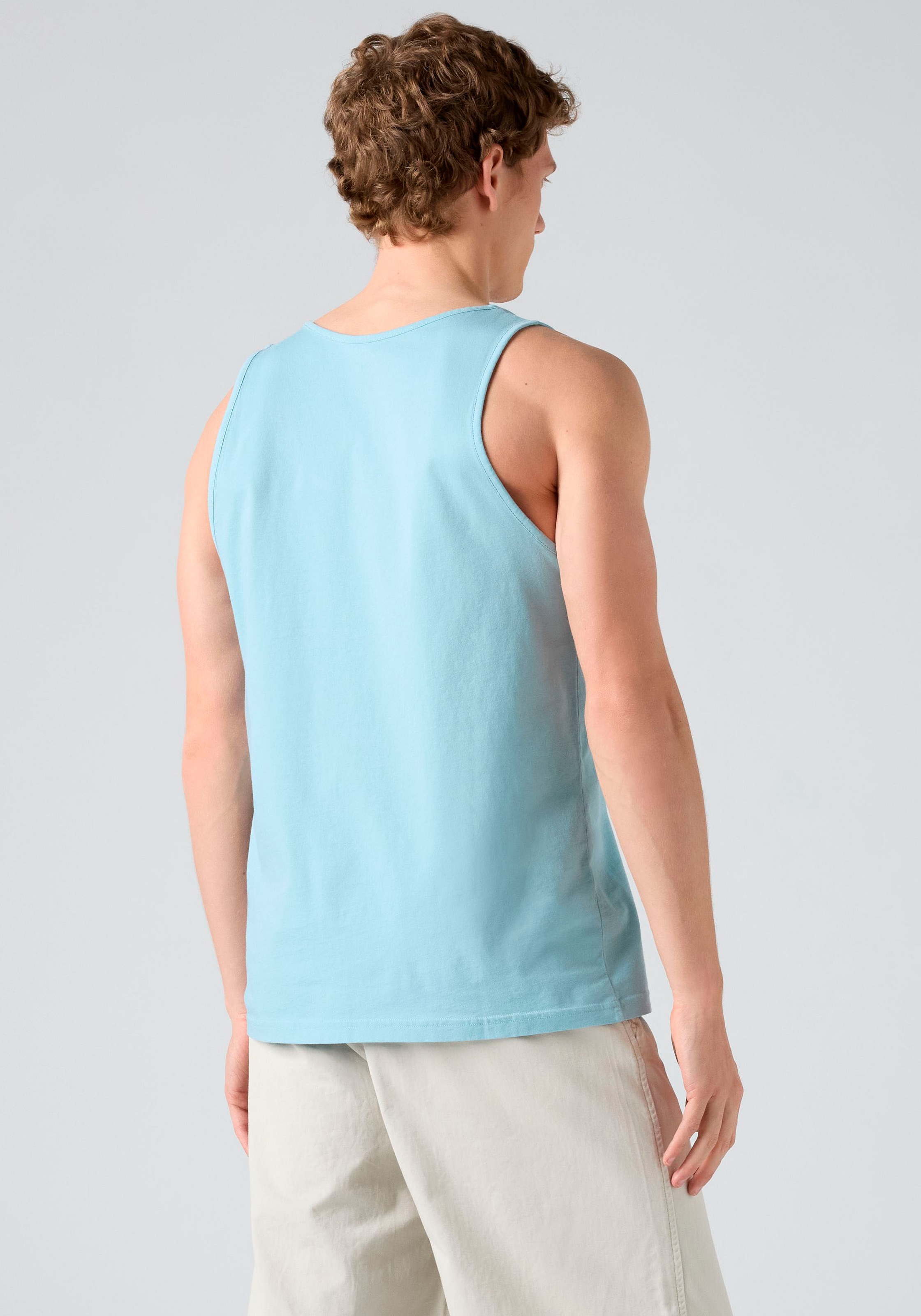 Tanktop LEVI'S "LSE HOUSEMARK TANK", Damen, Gr. M, forget me not, Jersey, Obermaterial: 100% Baumwolle, regular fit normal, Rundhals, Tops Tanktop, mit Logo Stickerei 2