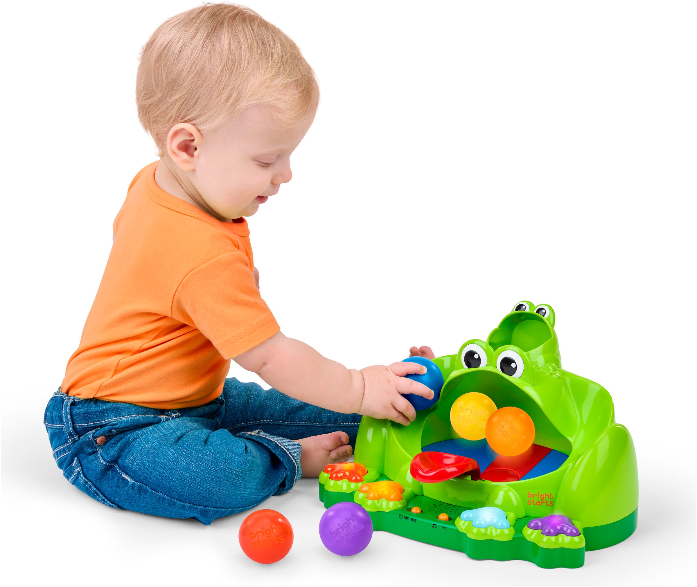 Bright Starts Lernspielzeug »Poppin' Ball Frog Ball Play Toy«, mit Licht und Sound