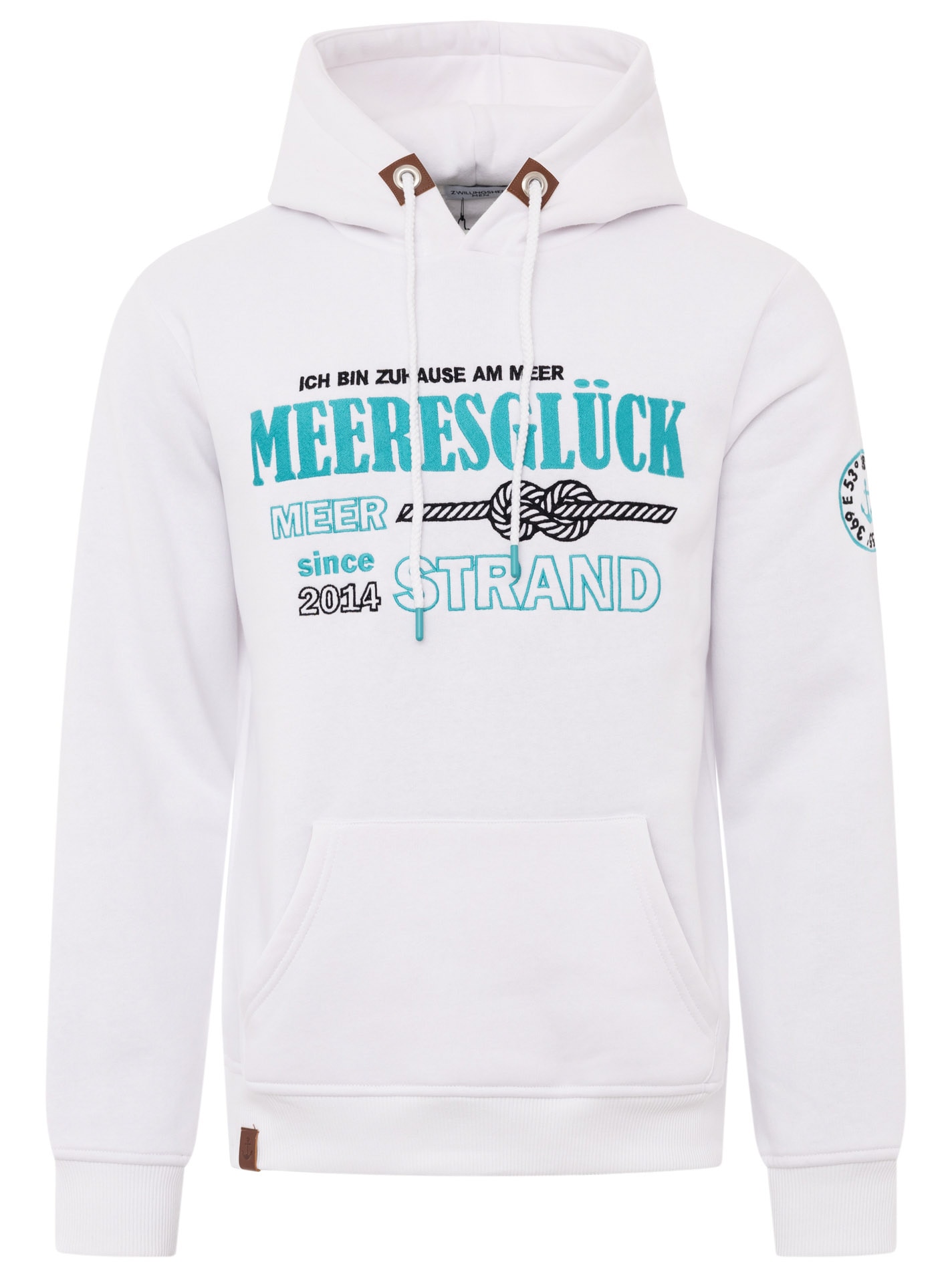 Zwillingsherz Hoodie ""Meeresglück" Herren", mit gesticktem Detail am Ärmel günstig online kaufen