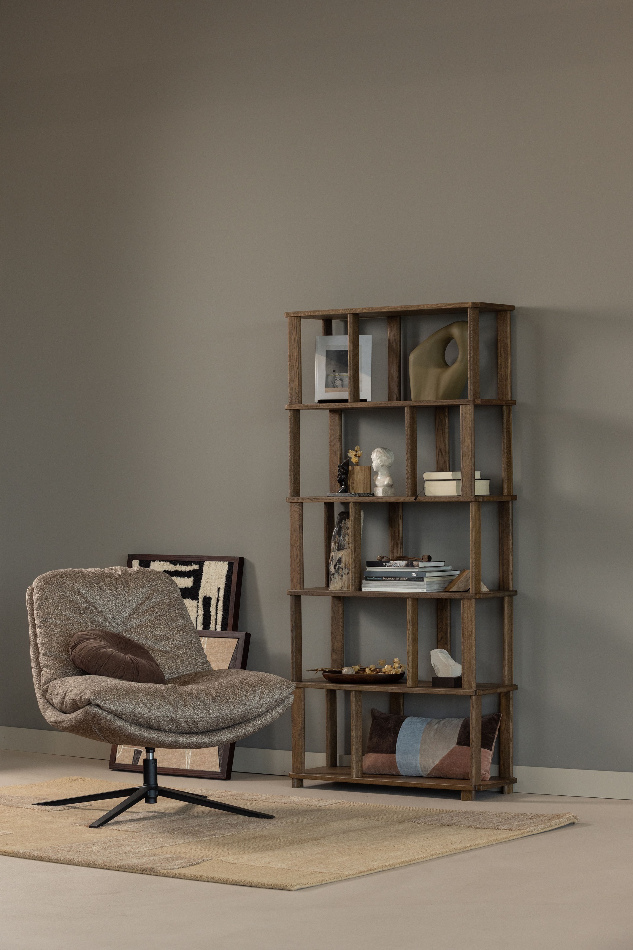 WOOOD Drehsessel »Arve mit Gewebtem Bezug und Drehmechanismus B 82 x T 87 x H 86 cm« Sehr hohe Verschleißfestigkeit, Tragkraft 120 kg, Metallgestell