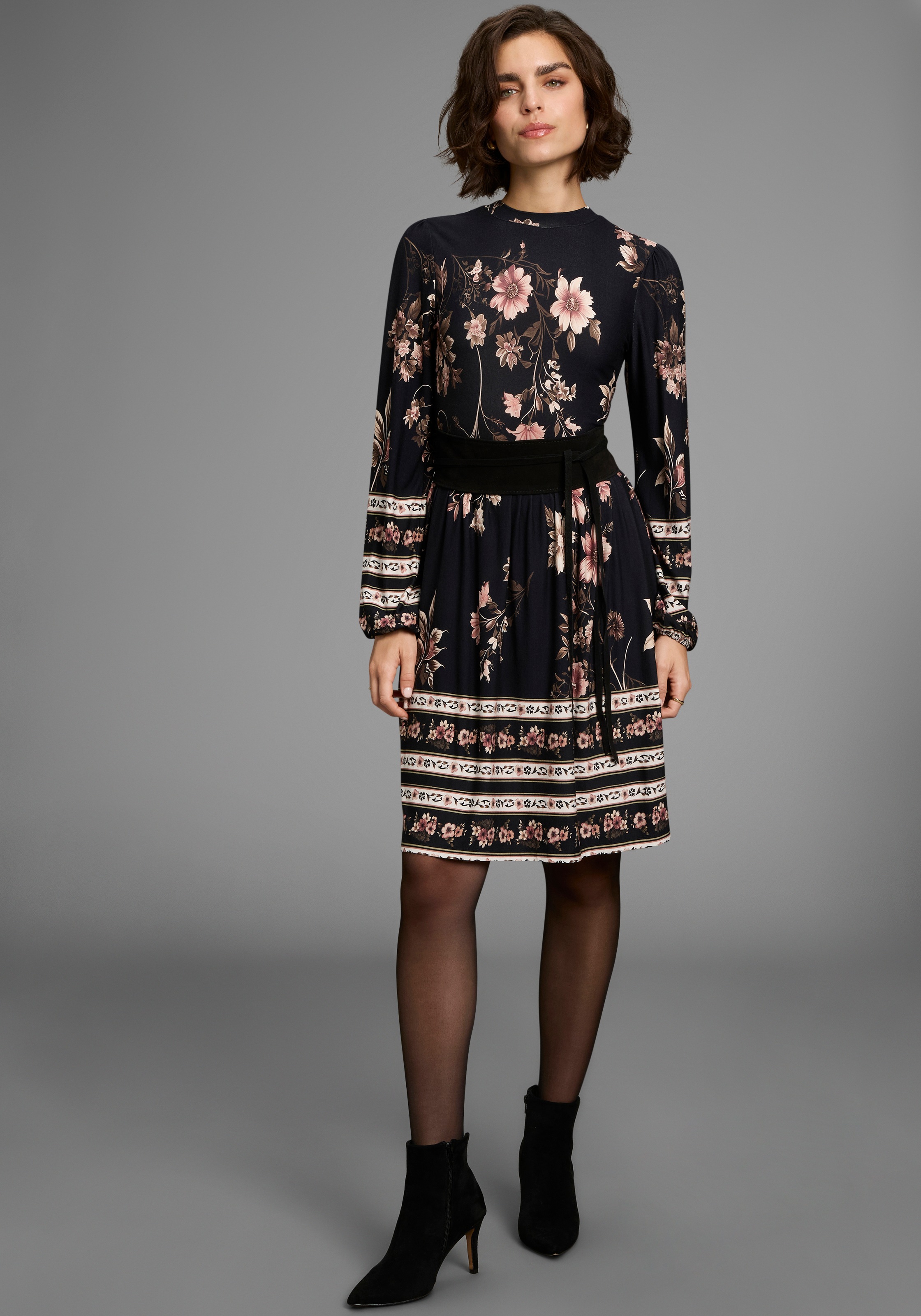 Laura Scott Jerseykleid Ohne Tasche  Ohne Taschen geblümtes Design, aus Sin günstig online kaufen