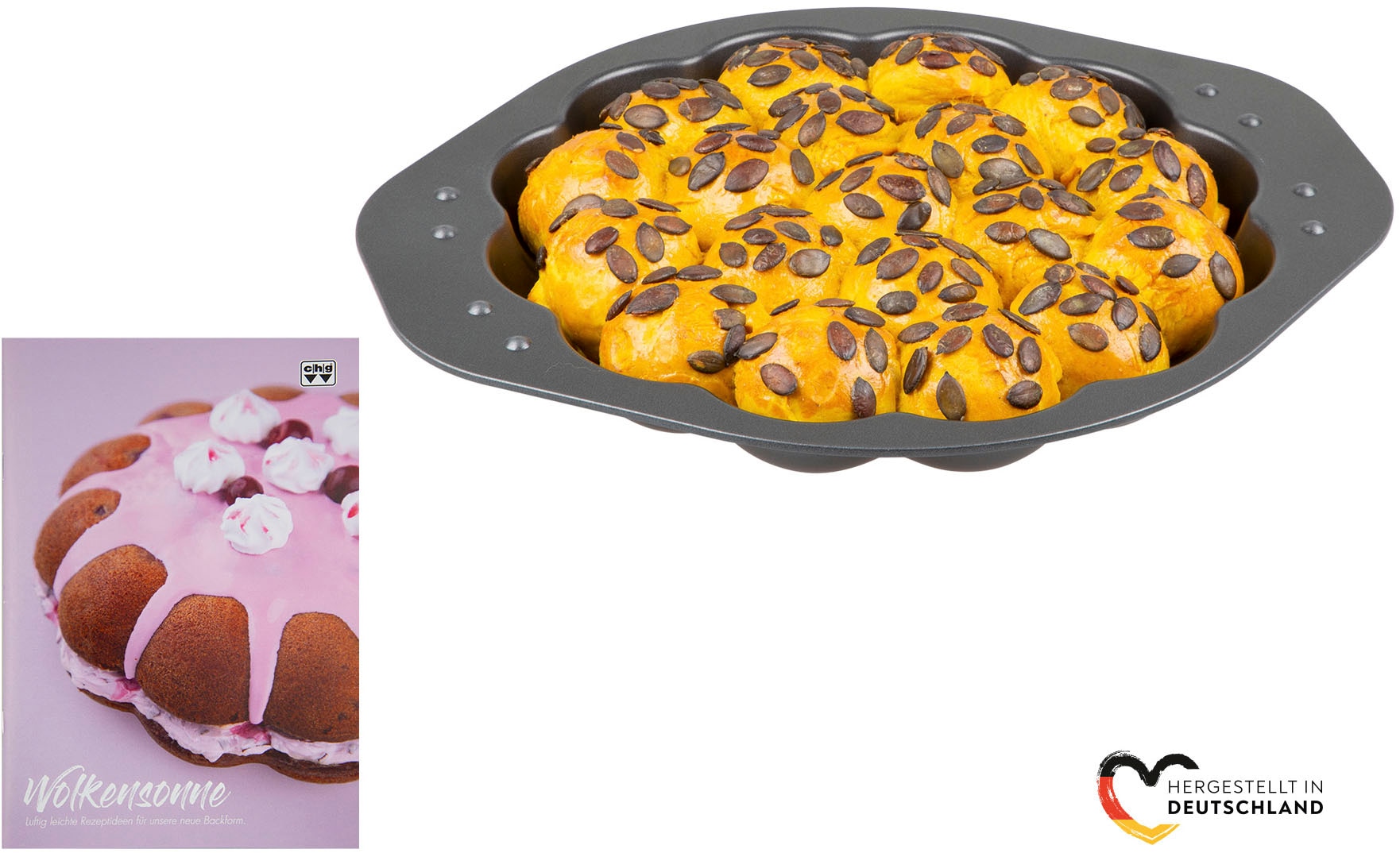 CHG Backform "WOLKENSONNE "EasyOven"" inkl. Rezeptheft, Made in Germany günstig online kaufen