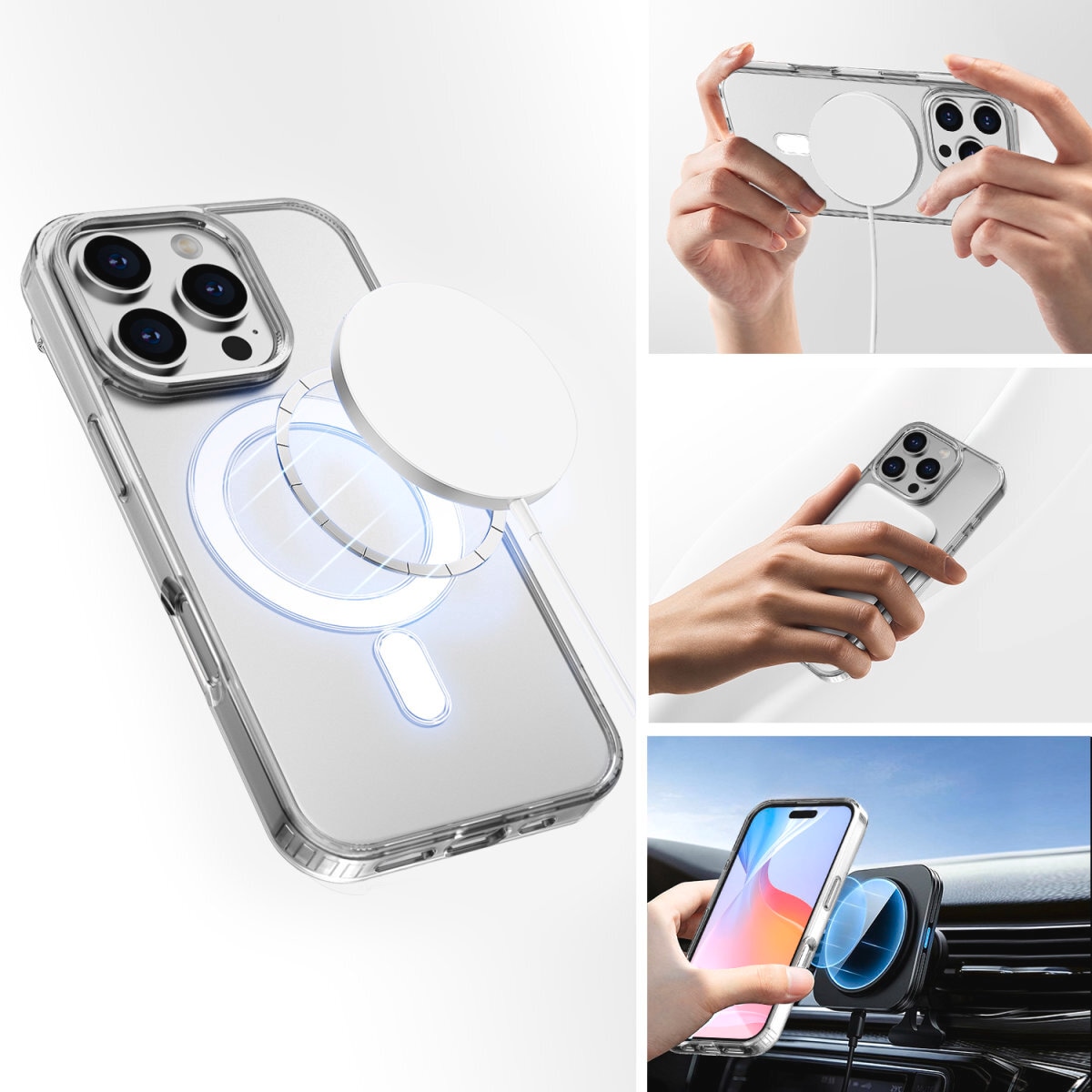 4smarts Handyhülle »3in1 Premium Starter Set für Apple iPhone 16 Pro Max«, Backcover, Schutzhülle, Handyschutzhülle, Case, Schutzcase, stoßfest