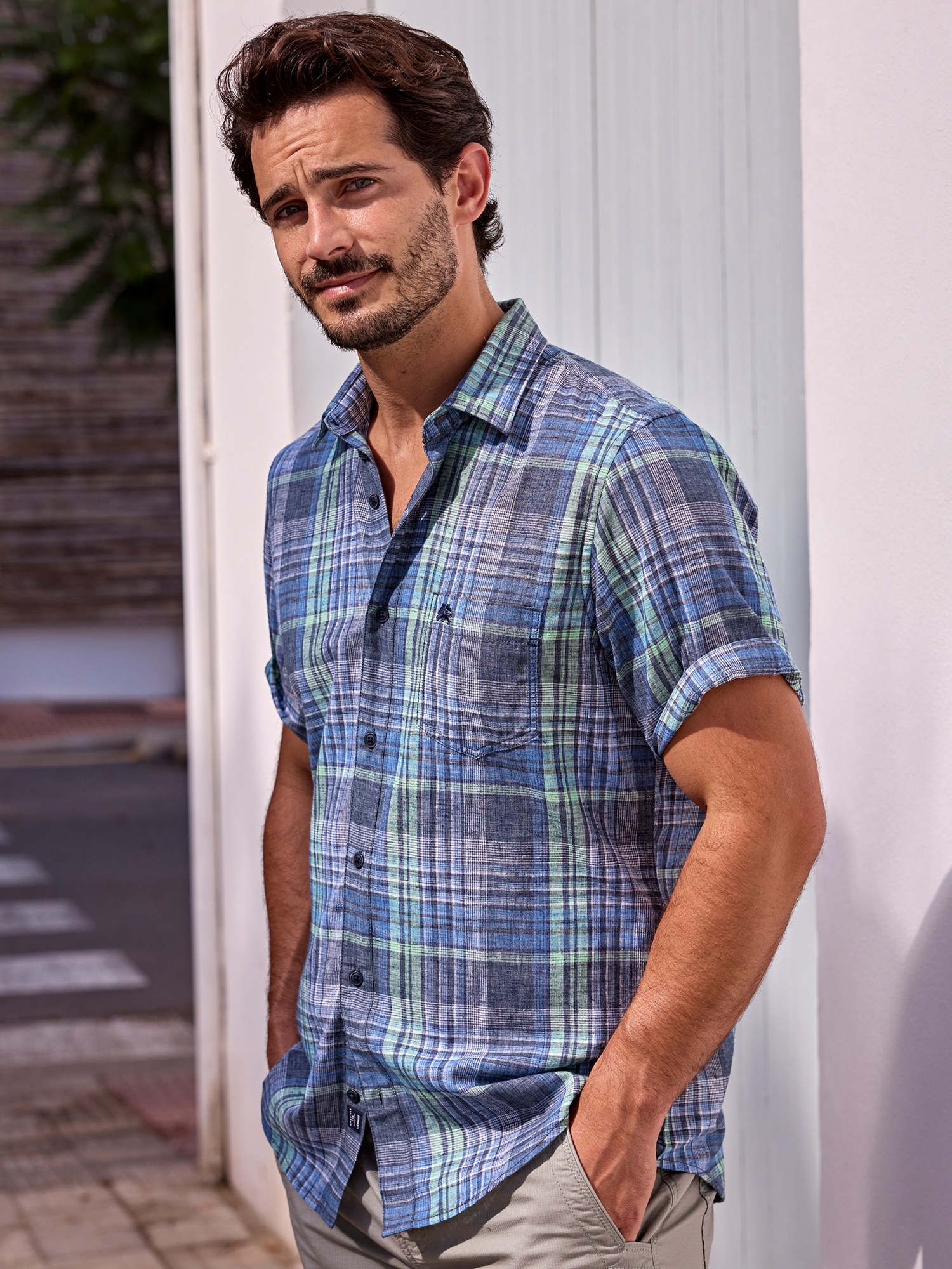 LERROS Kurzarmhemd "Herren Karohemd in leichter Strukturqualität" günstig online kaufen