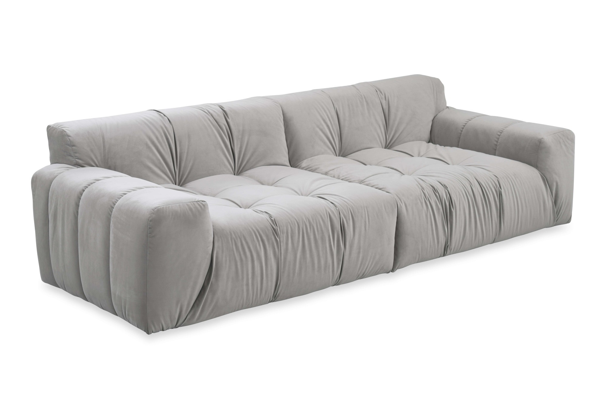 INOSIGN 3-Sitzer »Calmara, Breite 286 cm, weicher Lounge-Sitzkomfort«, bodentief, Samt oder Chenille, mit Knopfsteppung