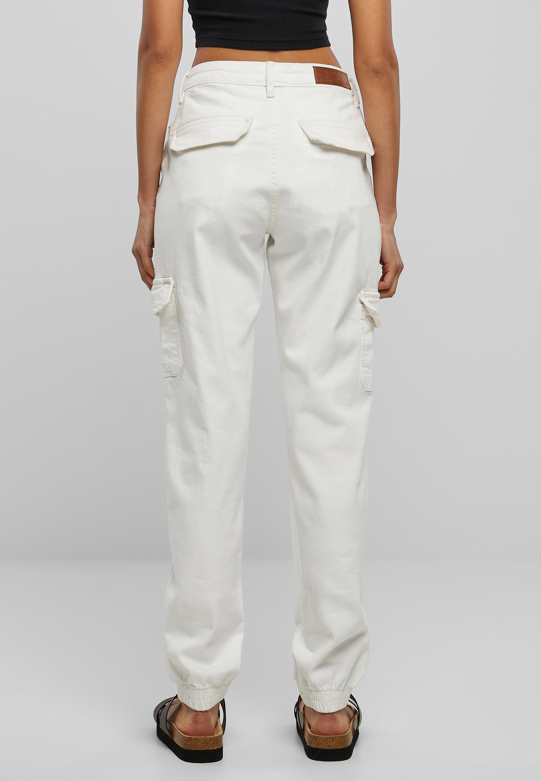 URBAN CLASSICS Stoffhose »Urban Classics Damen Ladies Organic Stretch Denim Cargo Pants«, (1 tlg.)