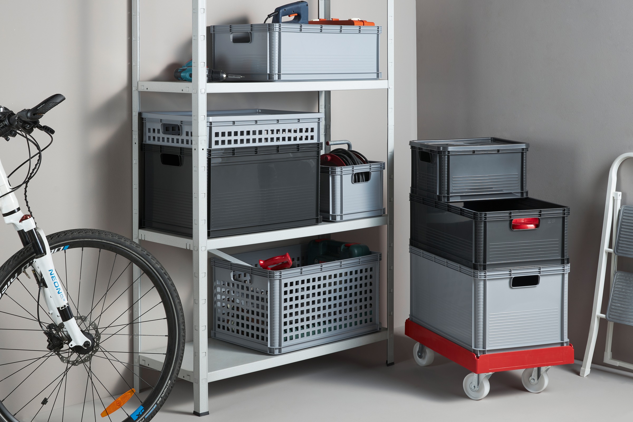 keeeper Transportbehälter »Transportbox robert, 3er Set, 45 L, 60 x 40 x 22 cm« 40 cm breit 22 cm hoch 60 cm lang Set, 3 Stk. tlg. säure- und laugenbeständig, 60 kg Tragkraft