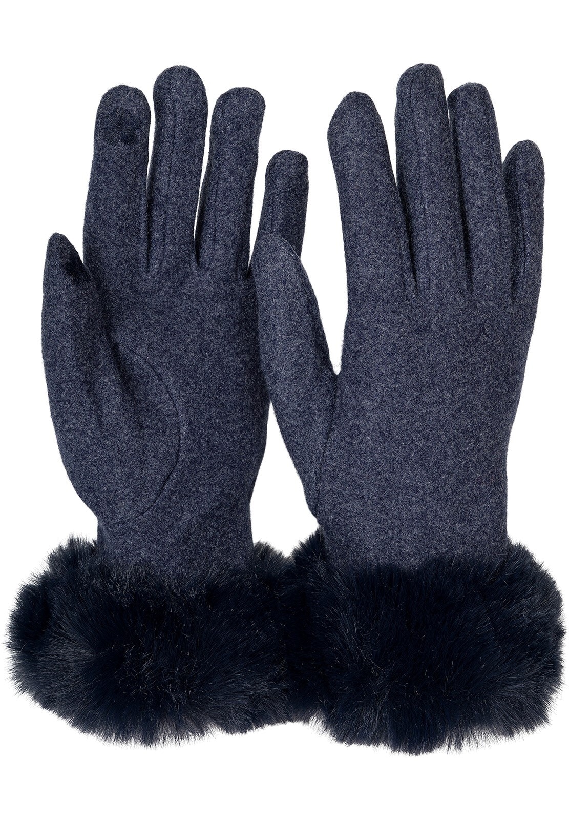 styleBREAKER Fleecehandschuhe "Touchscreen Handschuhe mit Kunstfell" 1 Stk.