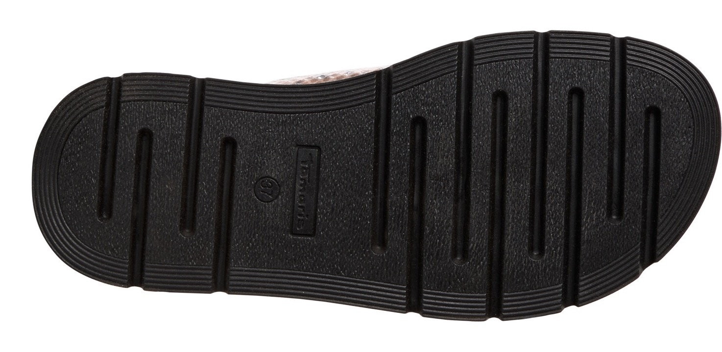 Tamaris Pantolette, Keilabsatz, Sommerschuh, Schlupfschuh, verstellbare Schnallen