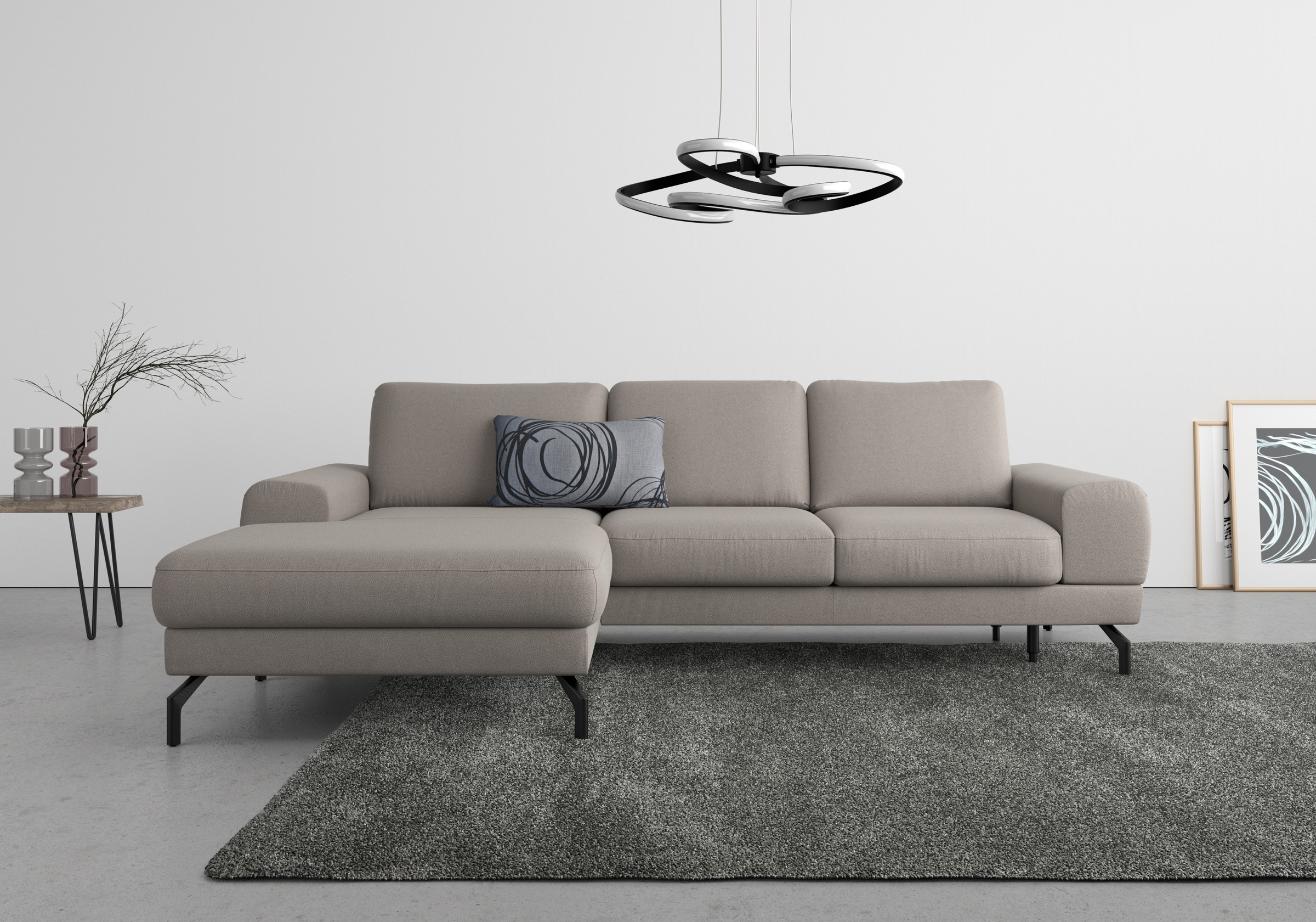 sit&more Ecksofa »Cinturo L-Form«, inklusive Sitztiefenverstellung und Federkern, Sitzhöhe 48 cm