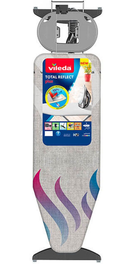 Vileda Bügelbrett »Vileda Total Reflect L plus«, Bügelfläche 130 cmx44 cm, neues, einzigartiges Produktkonzept für eine verkürzte Bügelzeit