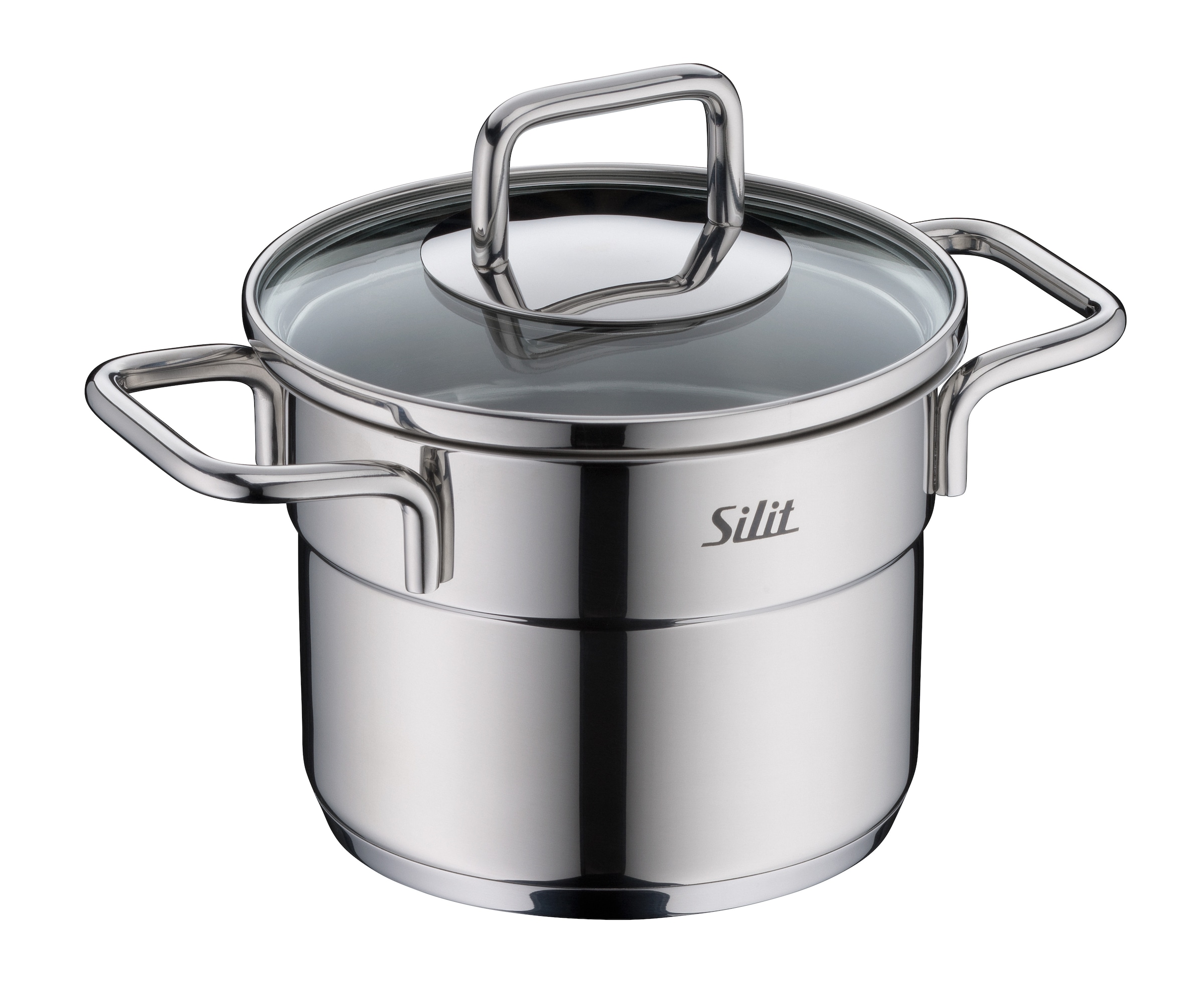 Silit Topf-Set »Extra Cook«, Edelstahl 18/10, (Set, 8 tlg., 4-teiliges Mini-Topf-Set), SiliTherm Universalboden, induktionsgeeignet, spülmaschinengeeignet