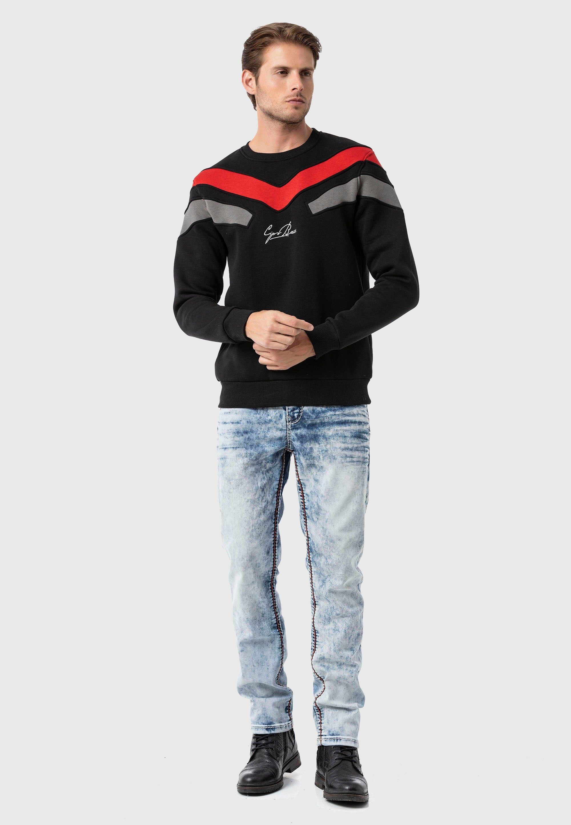 Cipo & Baxx Sweatshirt »Sweatshirts«, mit modernem Streifen-Design