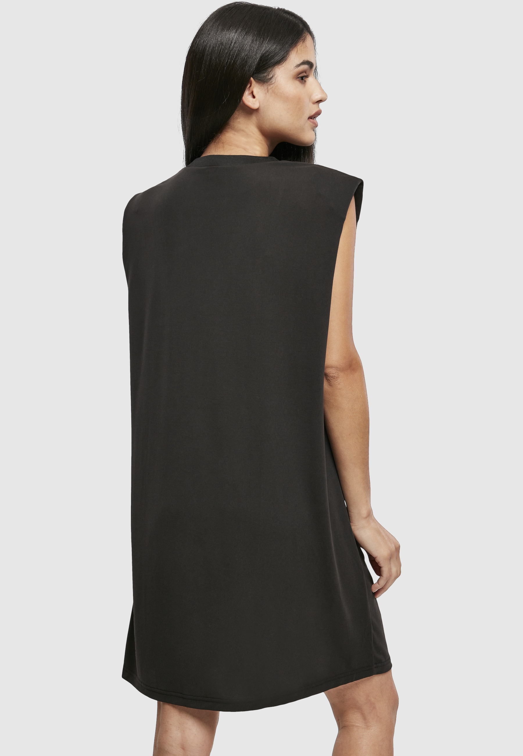 URBAN CLASSICS Shirtkleid »Urban Classics Damen Ladies Modal Padded Shoulder Tank Dress« 1 Stk. tlg.