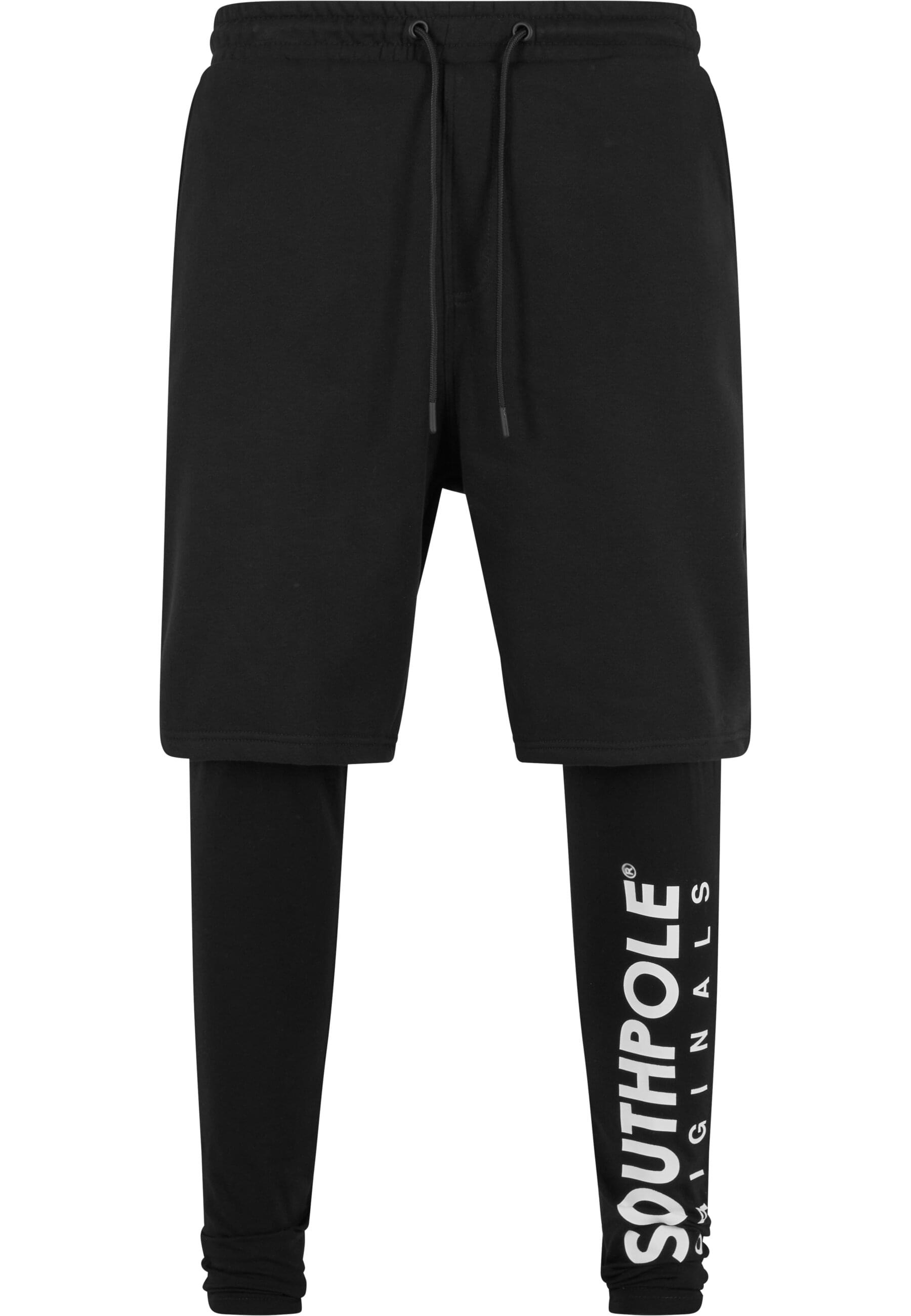 Southpole Stoffhose "Southpole Herren Southpole Fleece Shorts with Leggings", (1 tlg.)