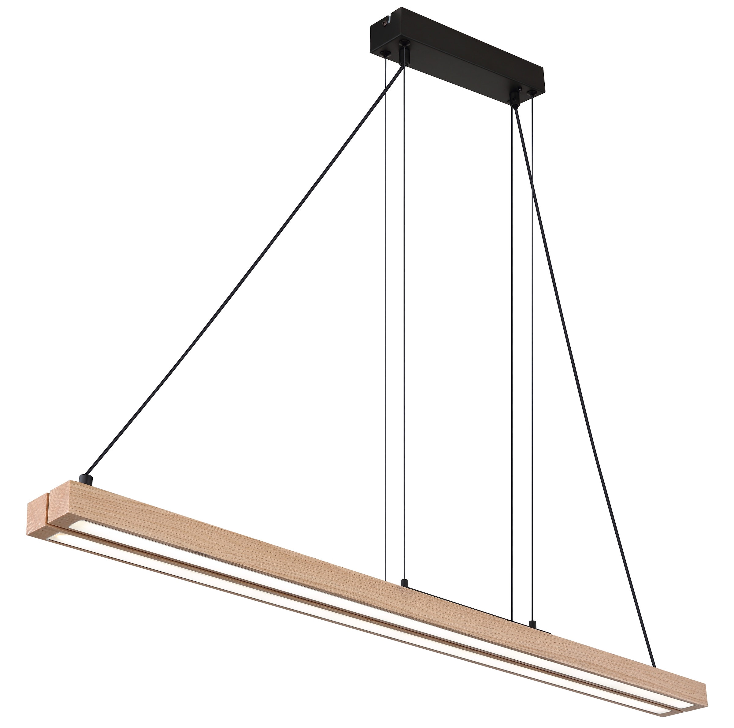 GLOBO LIGHTING Hängeleuchte »GREKKIE« LED-Modul 1 Stk. Schwarze Hängeleuchte MDF mit opal Kunststoff, dimmbar, Fernbedienung