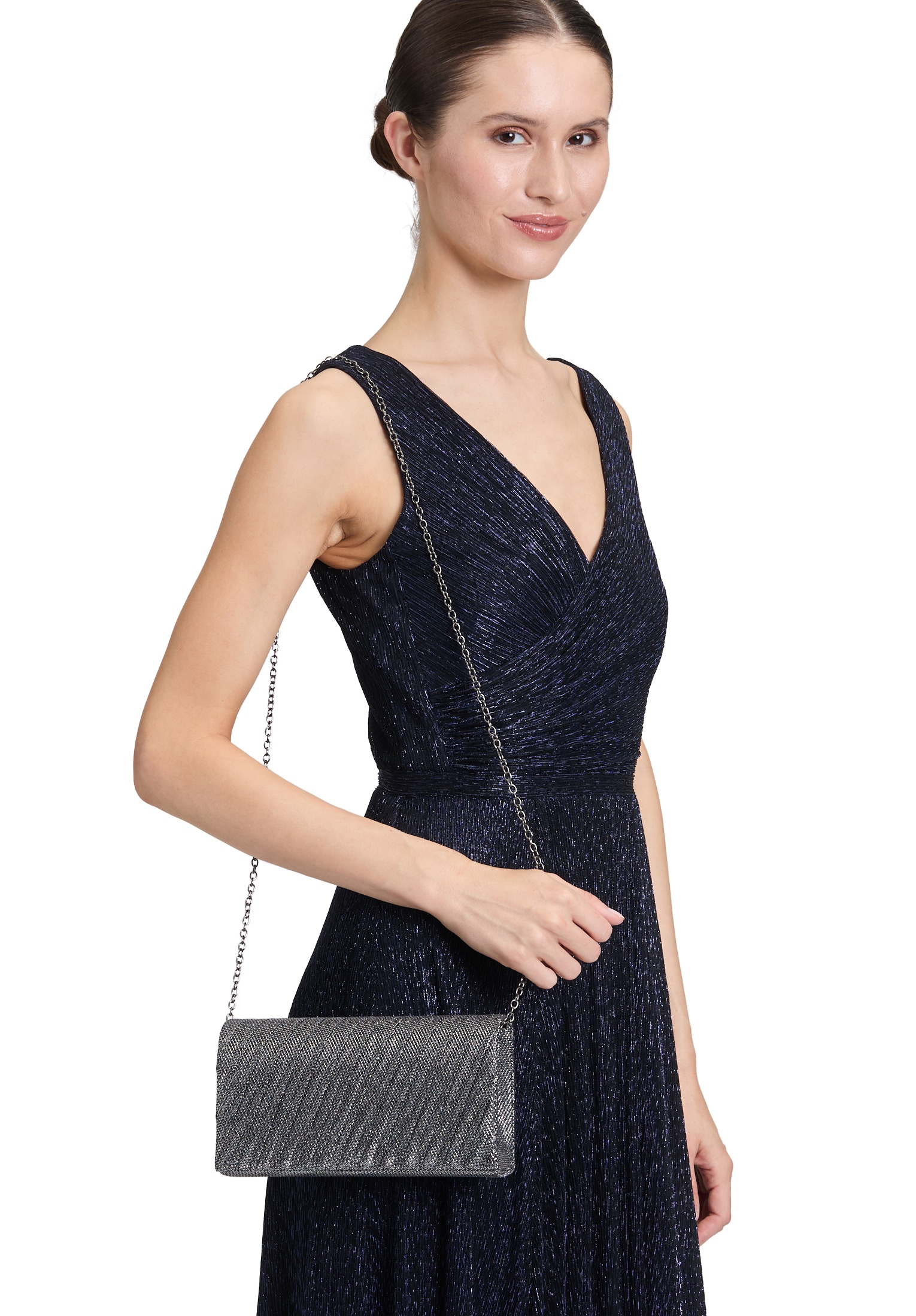 Vera Mont Abendtasche »Vera Mont Damen Clutch-Tasche im Glitzer-Look«, Falten