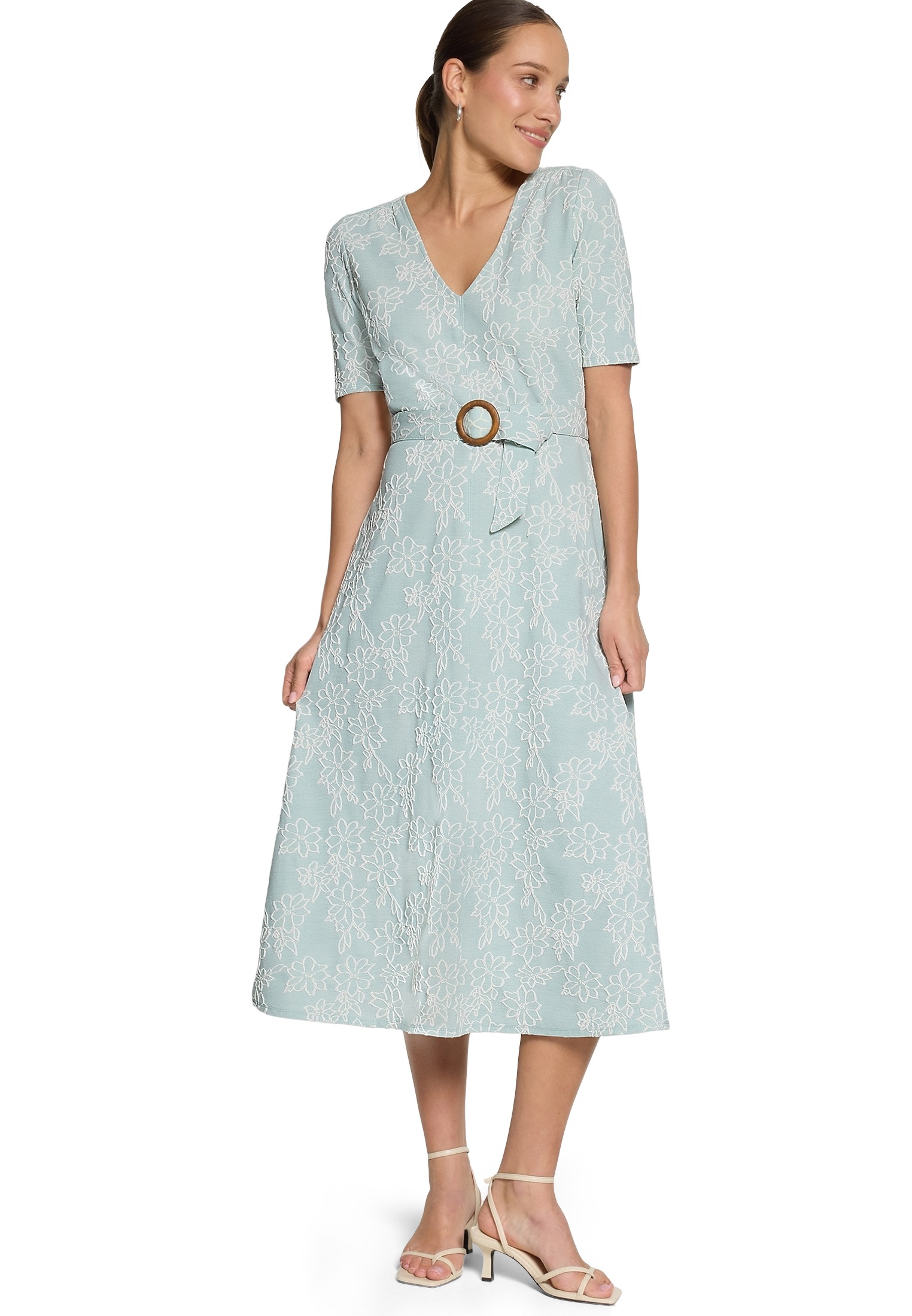 Zero Midikleid »Damen mit Gürtel« Ohne Tasche Material.