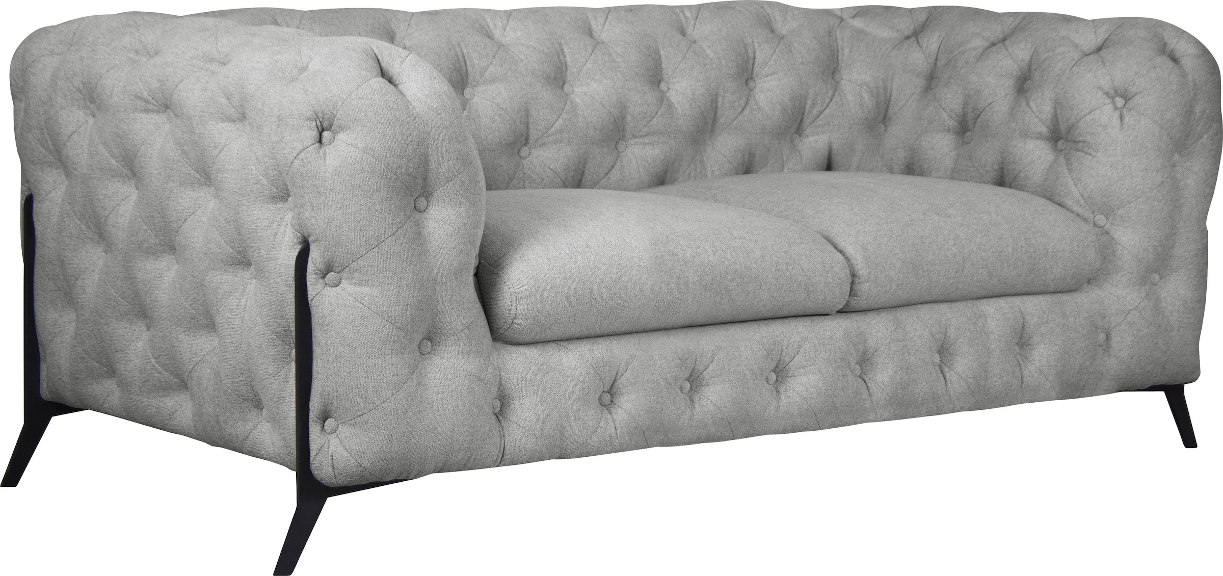 Leonique Chesterfield-Sofa »Amaury«, aufwändige Knopfheftung, moderne Chesterfield Optik, Fußfarbe wählbar