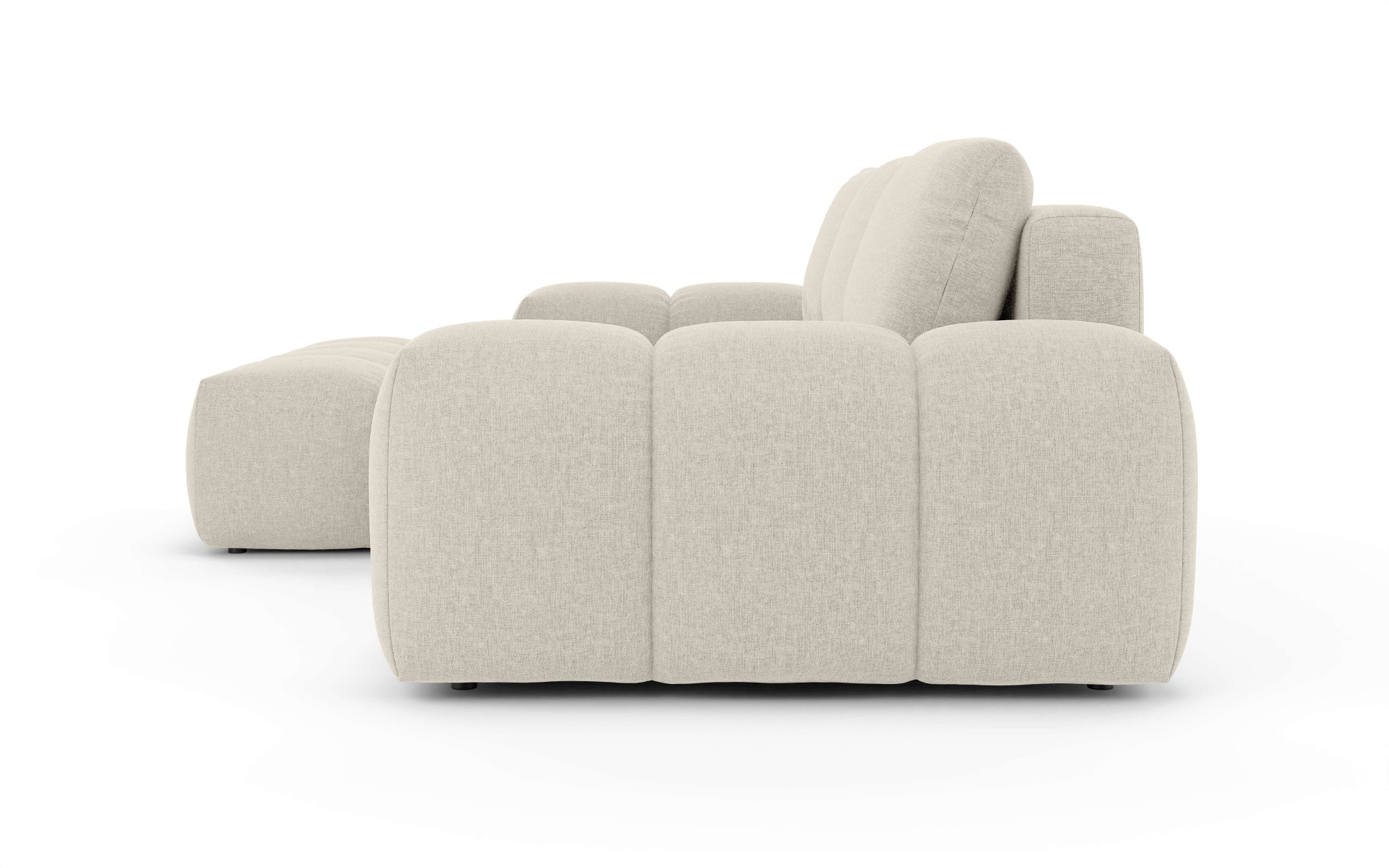 INOSIGN Ecksofa »AZITA klein optionale Schlafsofa mit Bettkasten, B/T/H: 270/166,5/84cm«, L-Form mit Wellenunterfederung, Bubble-Optik