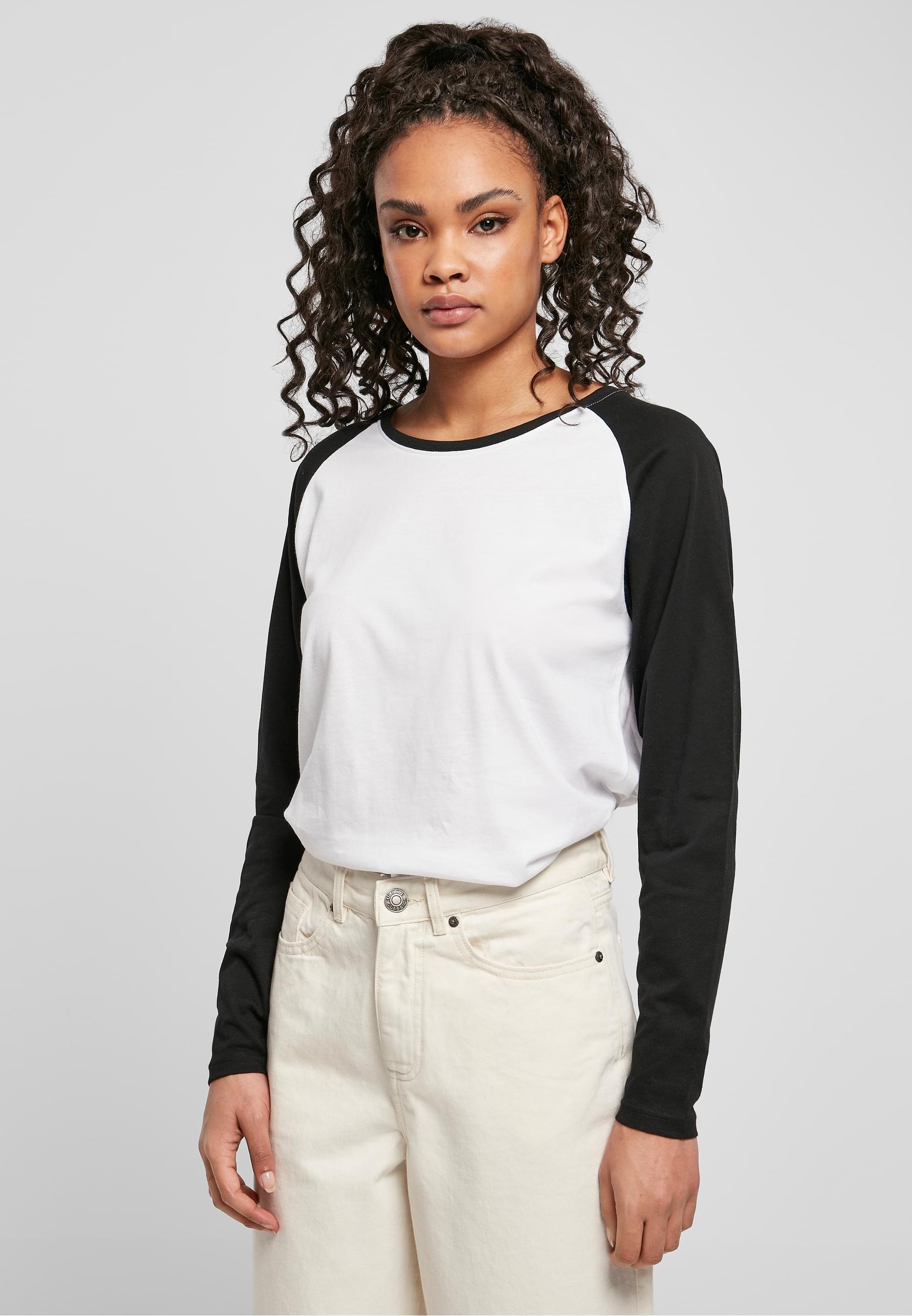 URBAN CLASSICS Langarmshirt »Urban Classics Damen Ladies Contrast Raglan Longsleeve«, (1 tlg.)