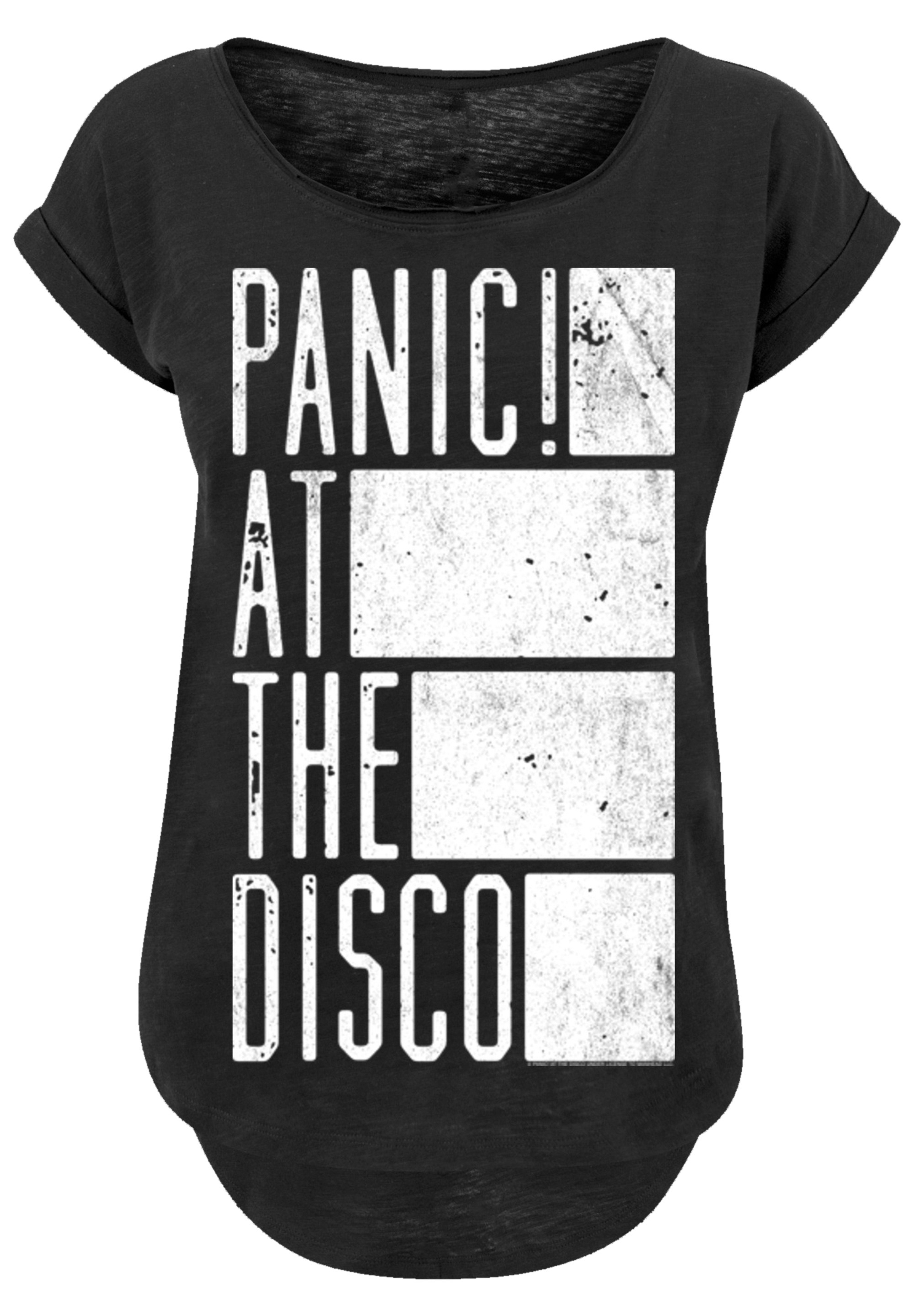 F4NT4STIC T-Shirt »Panic At The Disco Block Text«, Premium Qualität