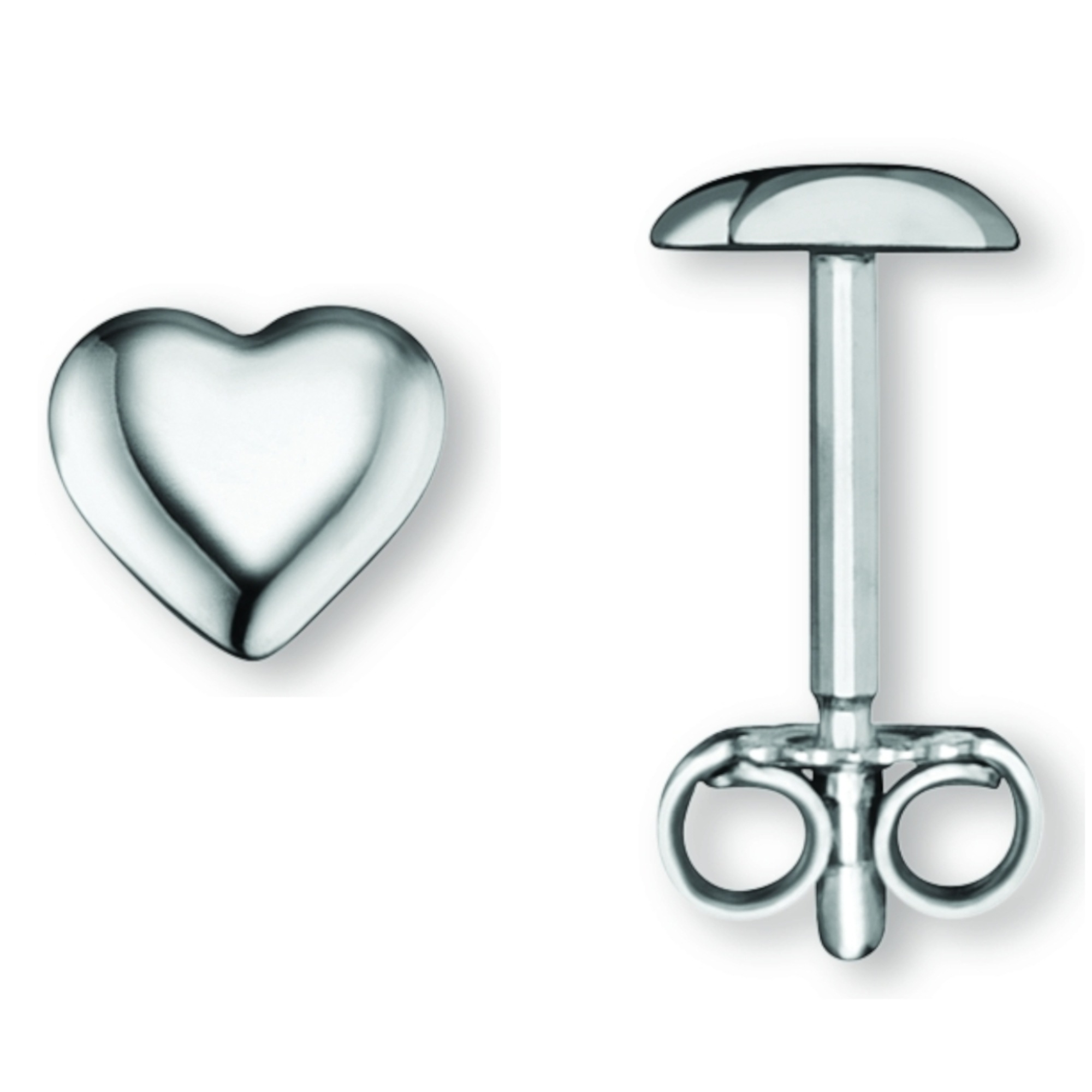 Paar Ohrhänger ONE ELEMENT "Herz Ohrringe Ohrstecker aus 925 Silber", silber, Ohrringe, Damen, Damen, Silber 925 (Sterlingsilber), Herz mit Bedeutung – eine feine Geschenkidee für viele Anlässe