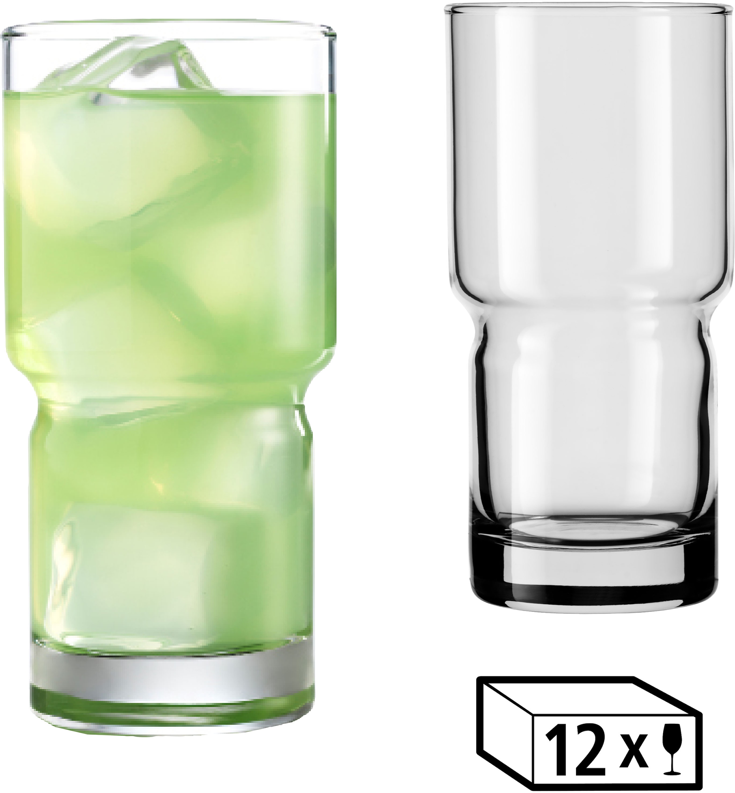 LIBBEY Gläser-Set "Beverage Glas -NEWTON- 355 ml, Ø: 7 cm, H: 14,5 cm, 12er günstig online kaufen