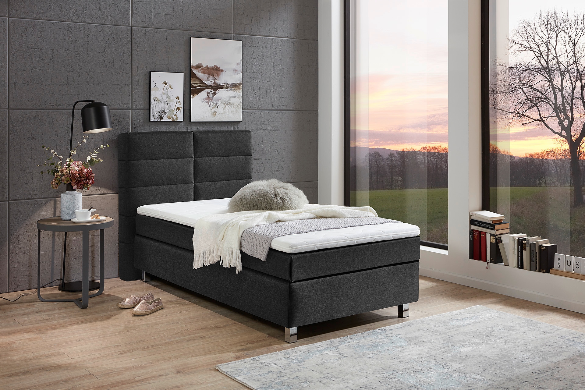 Westfalia Schlafkomfort Boxspringbett, wahlweise mit Kaltschaum-Topper, 2 Matratzenqualitäten